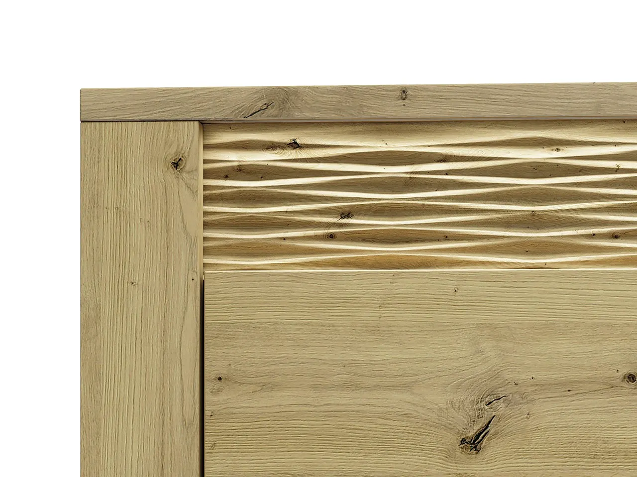 Witryna nIska 2-drzwiowa ARTIS 05 z oświetleniem, dąb artisan - 1ARTI05-001