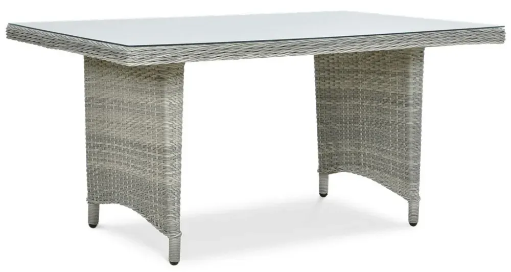 Narożnik ogrodowy modułowy MARYLAND DINING ze stołem technorattan szary - FG003019