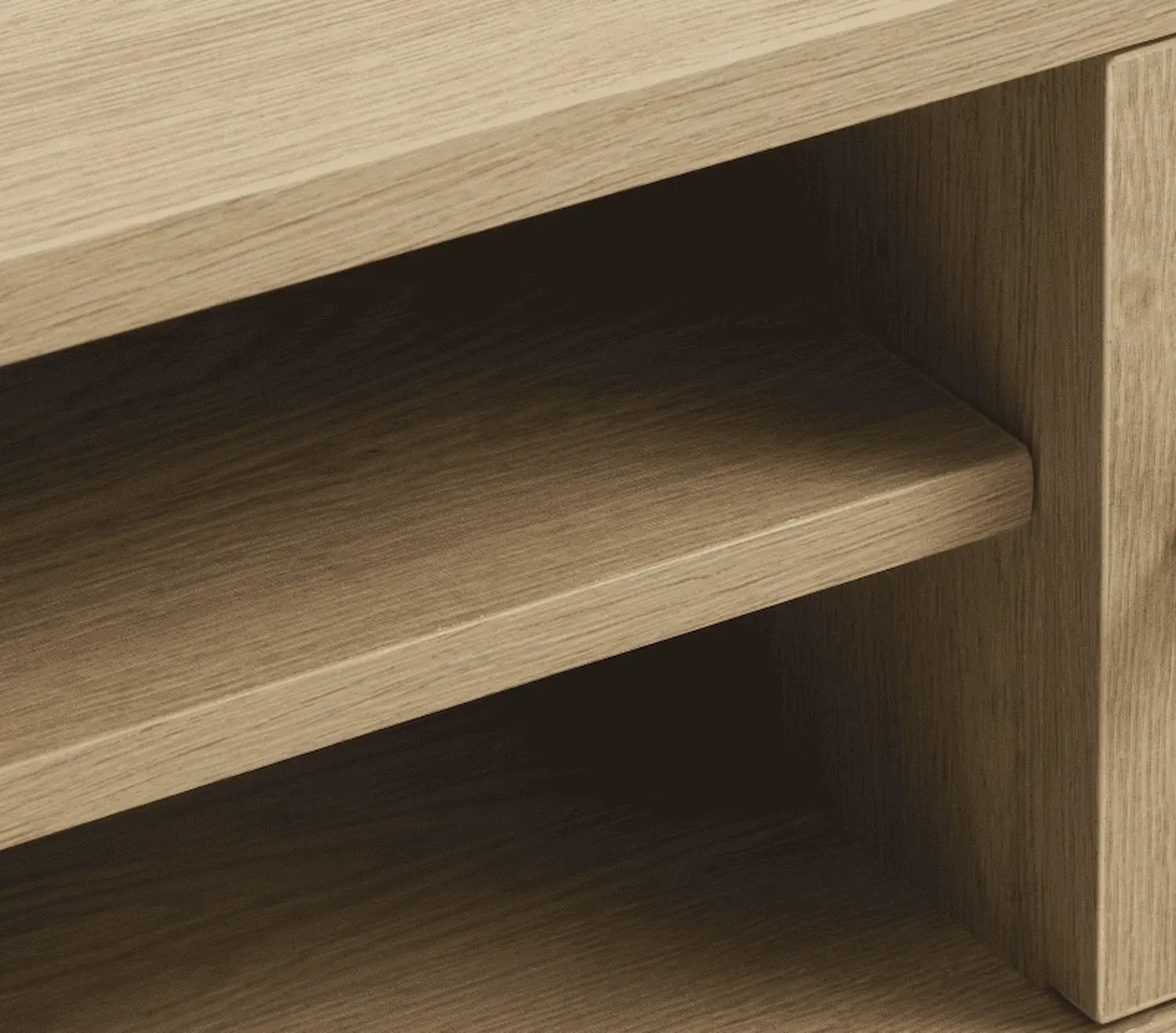 Szafka RTV 2-drzwiowa PENSACOLA z półkami efekt dębu - UN_44642023