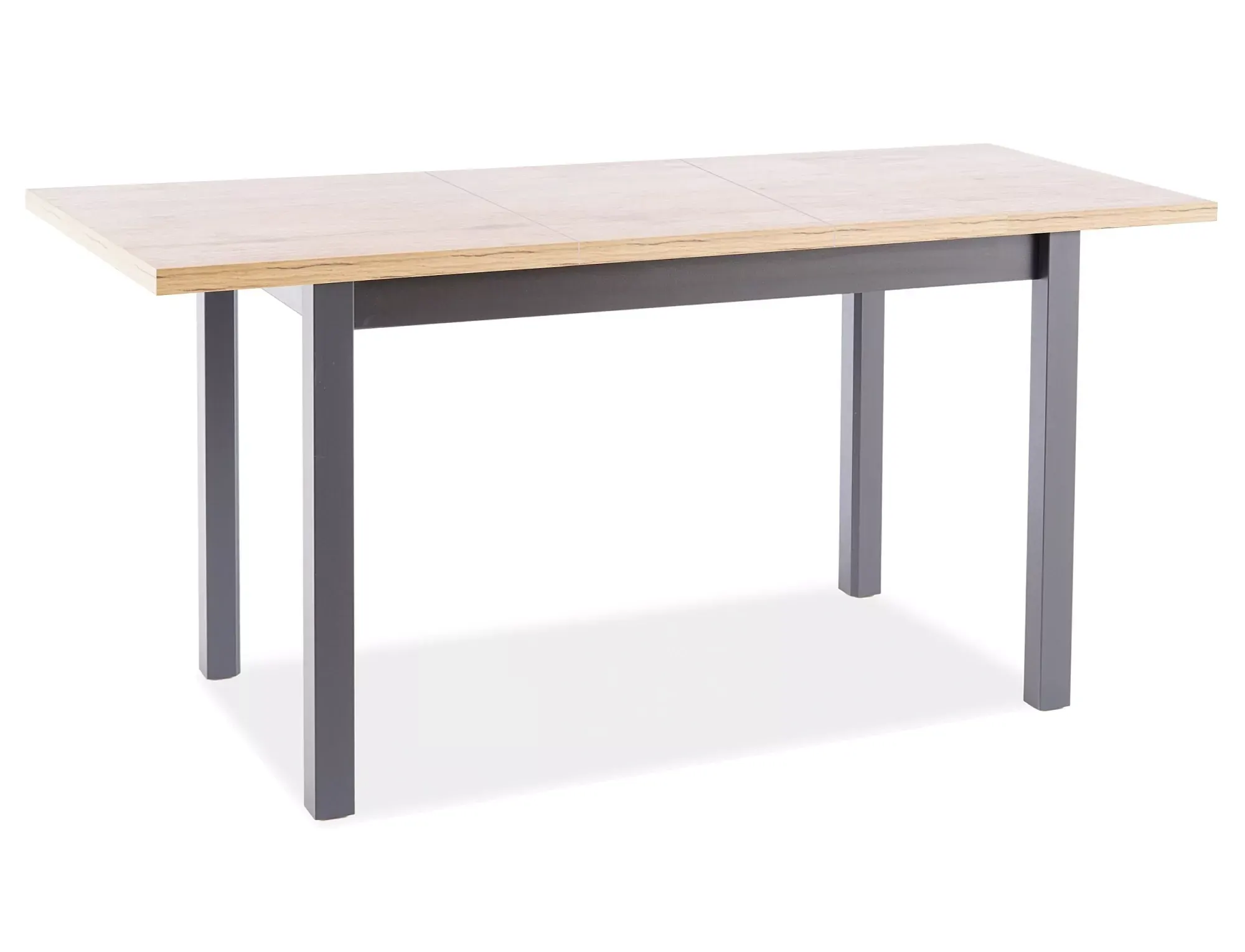 Stół jadalniany ADAM rozkładany100(140)x60 dąb artisan/czarne nogi