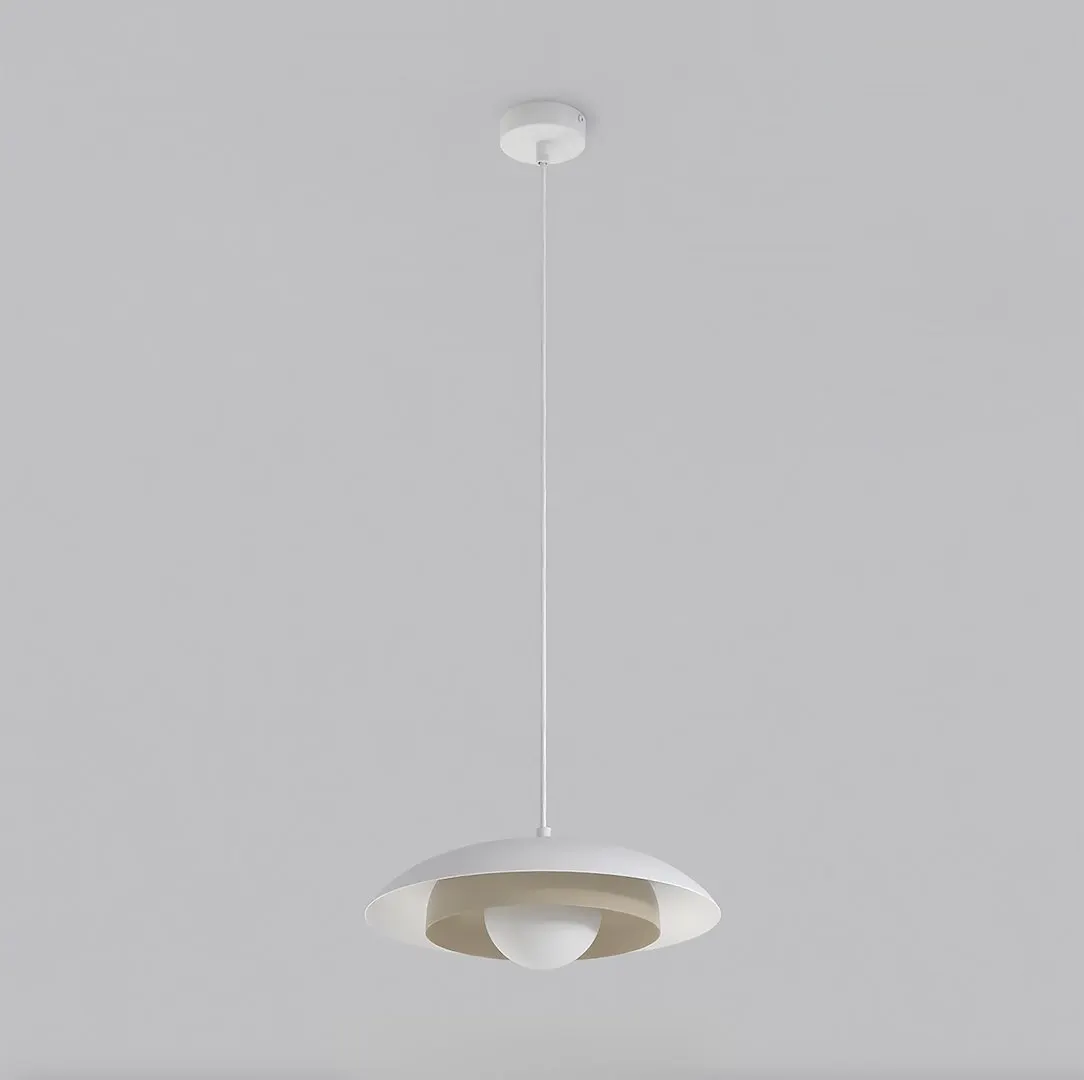 Lampa sufitowa metalowa SKIN 1 WH beżowa