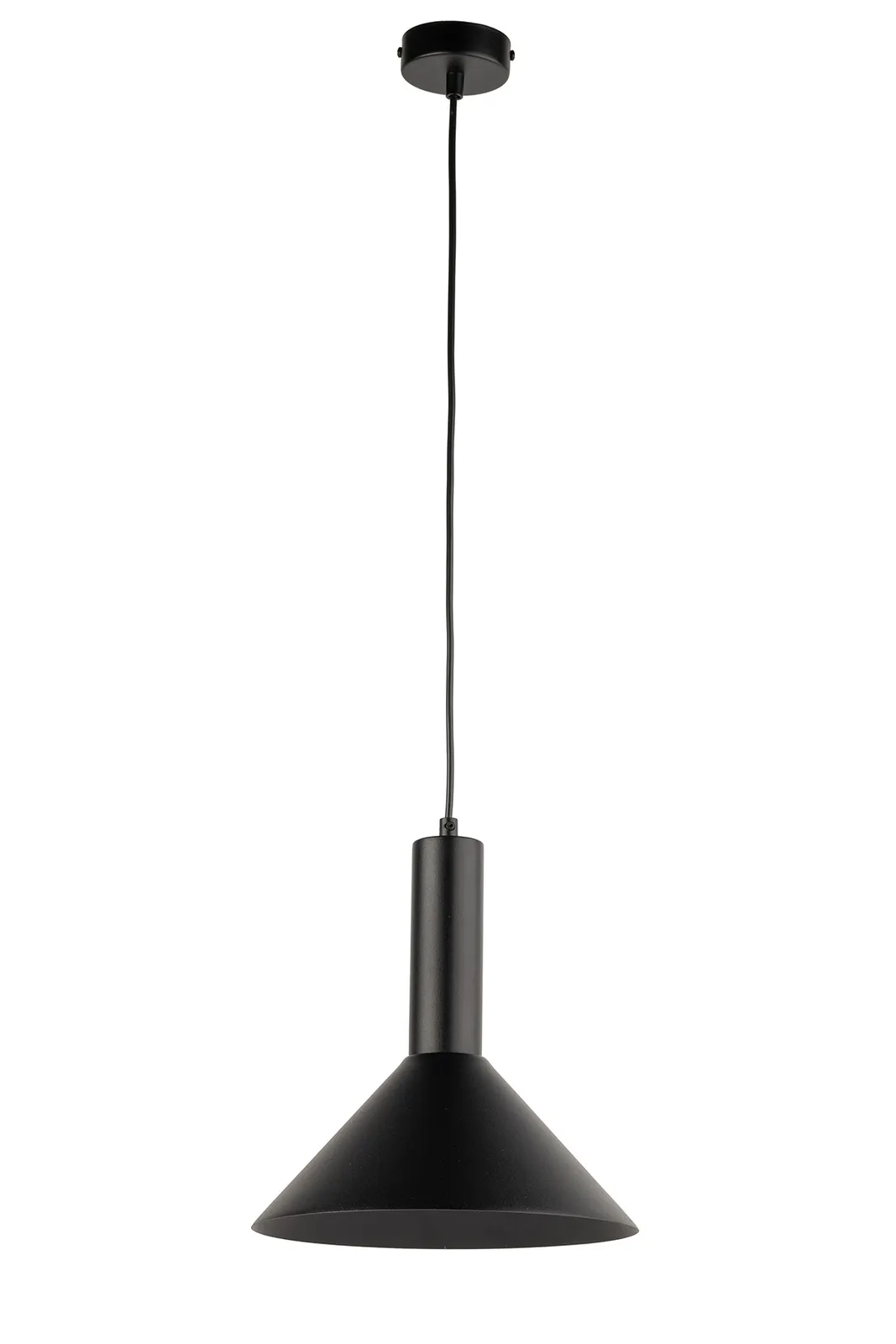 Lampa wisząca VITRUM stożek czarna