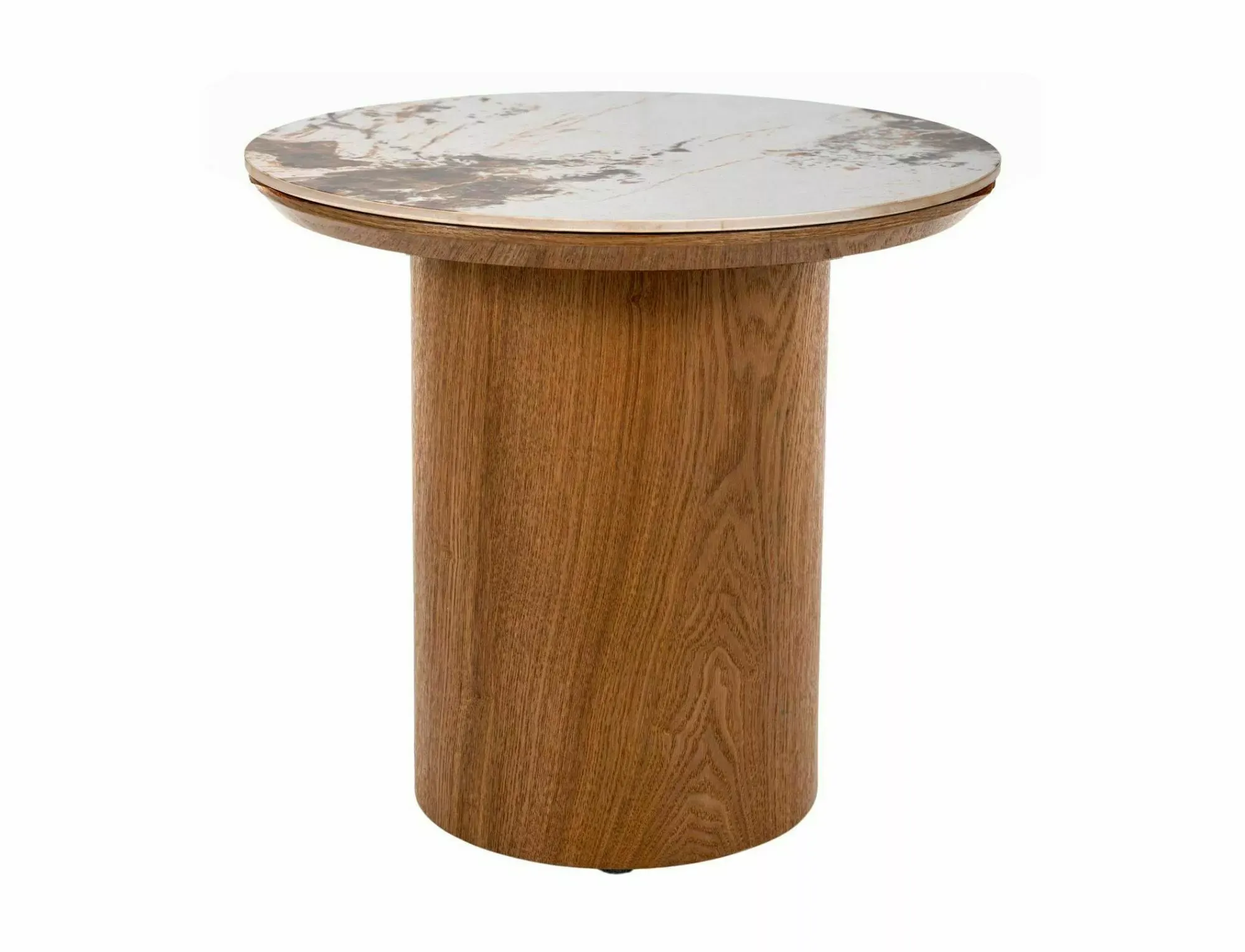 Stolik kawowy RONDO FI45X50 biały pandoro dąb Stolik kawowy RONDO FI45X50 biały pandoro dąb