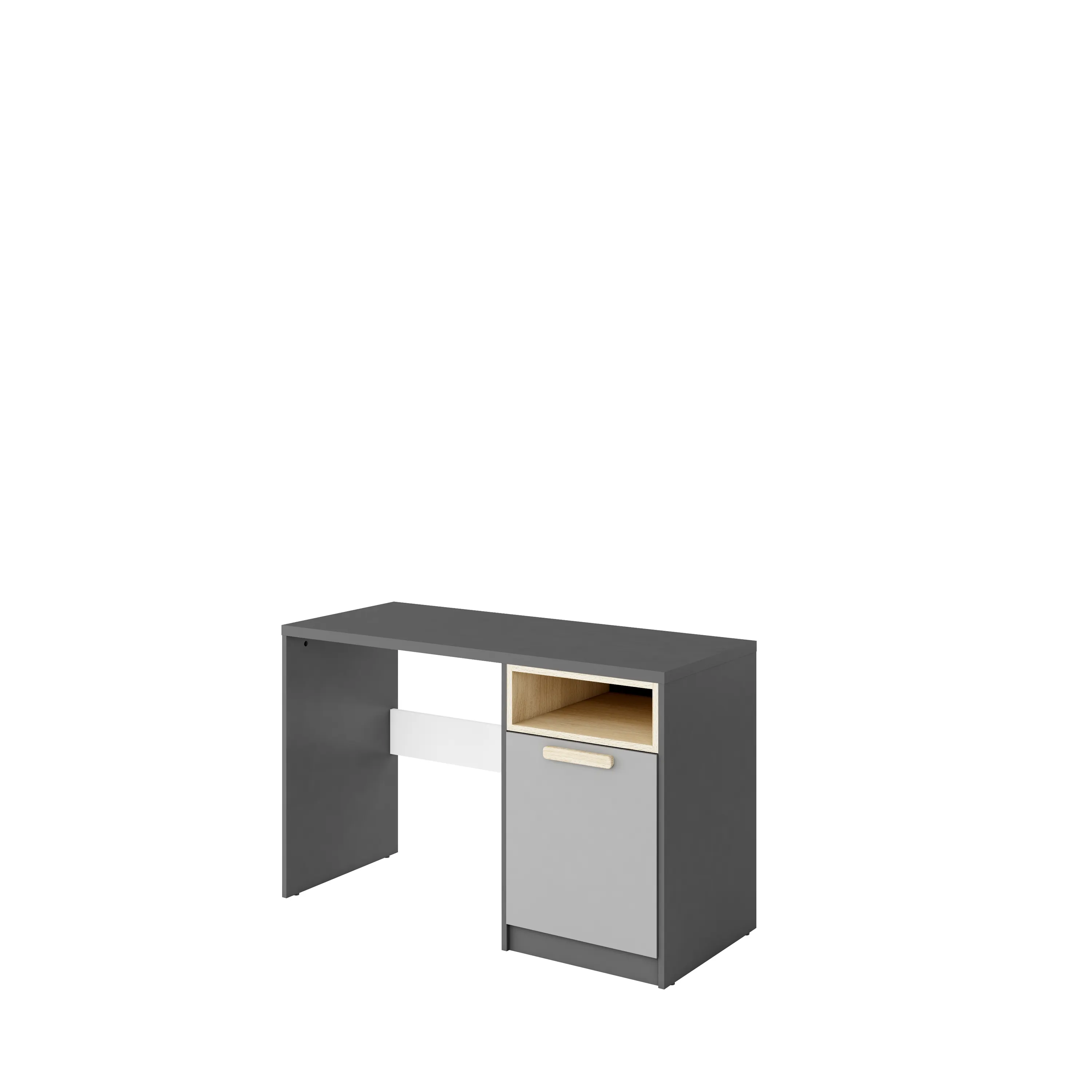 Biurko Pok PO-09 120cm grafit/buk ibsen/szary jasny Biurko Pok PO-09 120cm grafit/buk ibsen/szary jasny