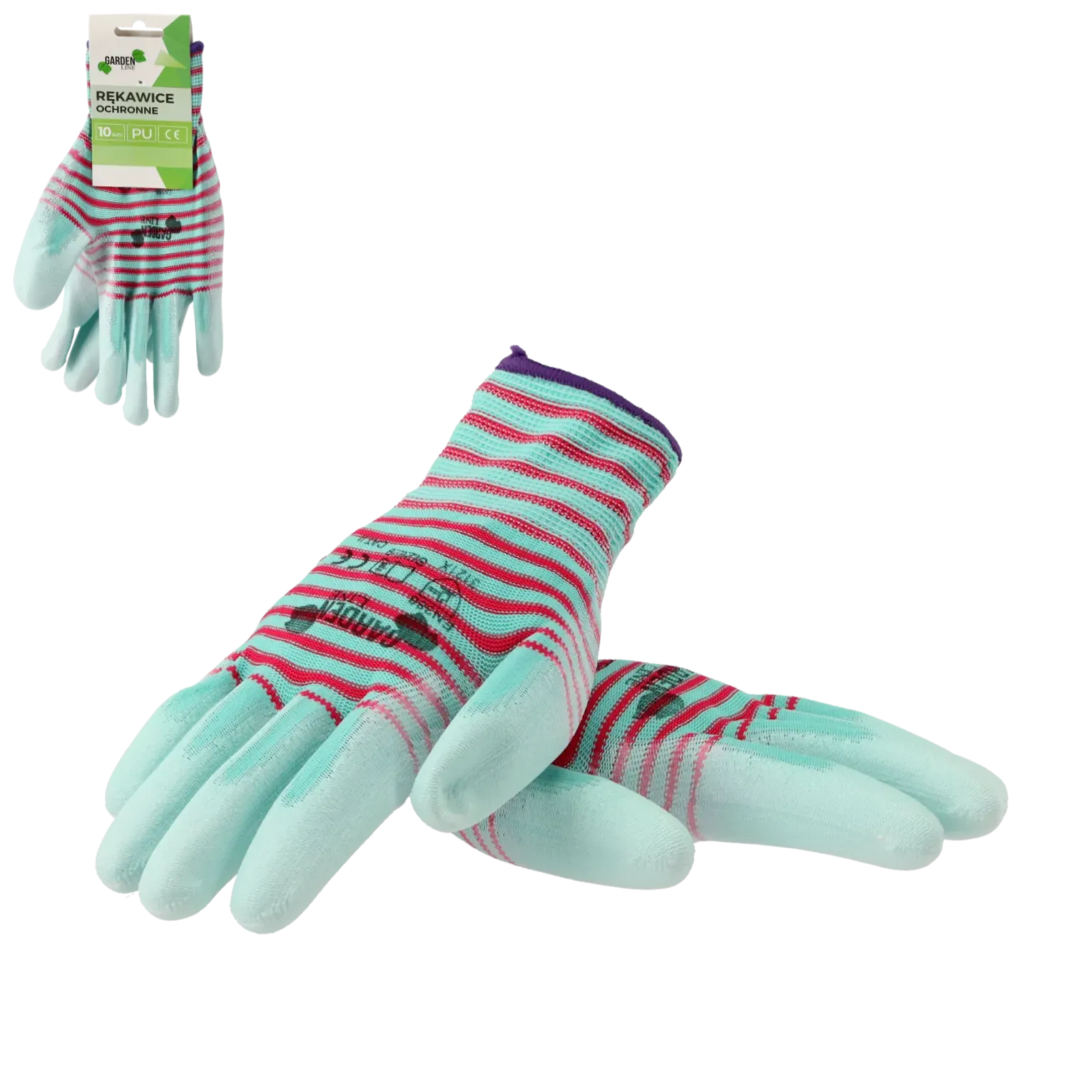 Rękawice ochronne ZEBRA dziane rozmiar "8" poliester pokryty poliuretanem Rękawice ochronne ZEBRA dziane rozmiar "8" poliester pokryty poliuretanem