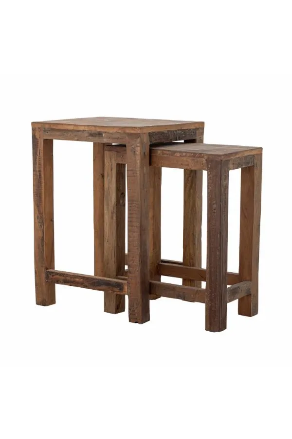 image drewniane stoliki, stolik kuchenny, naturalny kolor, materiał drewniany, styl rustic