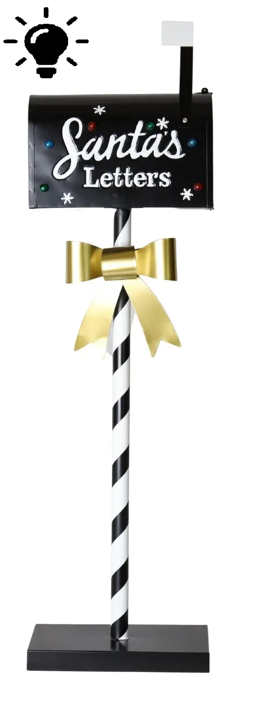 SKRZYNKA NA LISTY metalowa PODŚWIETLANA NA NODZE 4535 czarna SKRZYNKA NA LISTY metalowa PODŚWIETLANA NA NODZE 4535 czarna