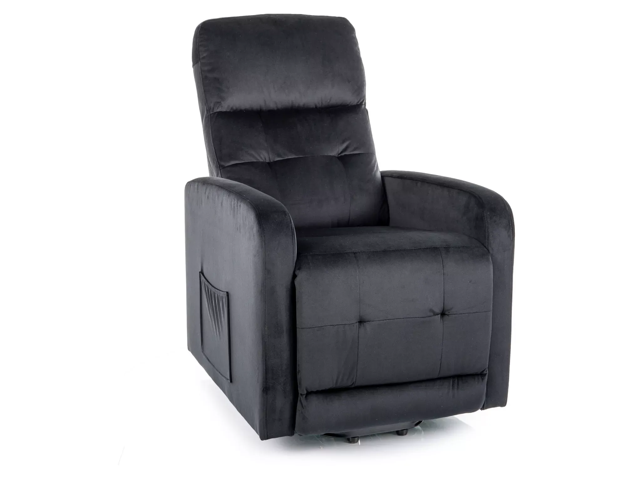 Fotel elektryczny rozkładany OTUS II VELVET funkcja pionizacji czarny Fotel elektryczny rozkładany OTUS II VELVET funkcja pionizacji czarny