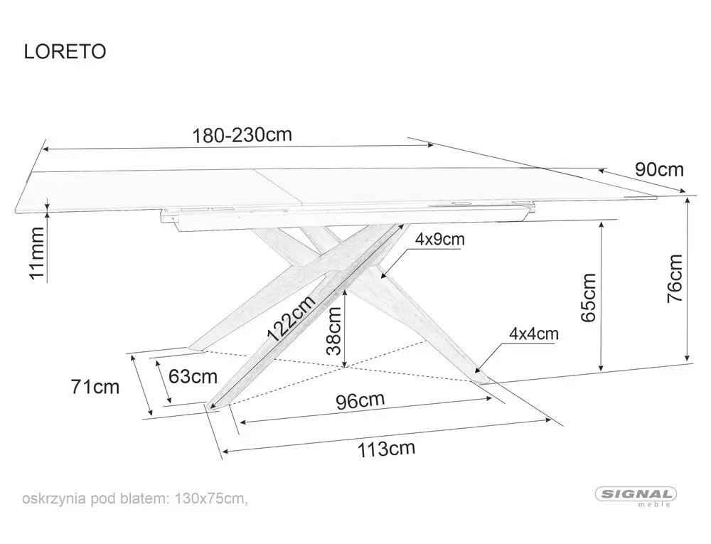 stol_loreto_wymiary image