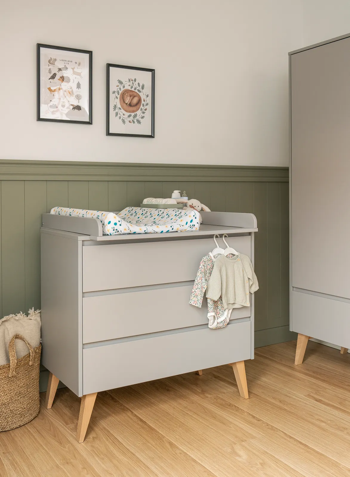 Komoda z szufladami SWING 100 cm szara - PIN_034-023-197