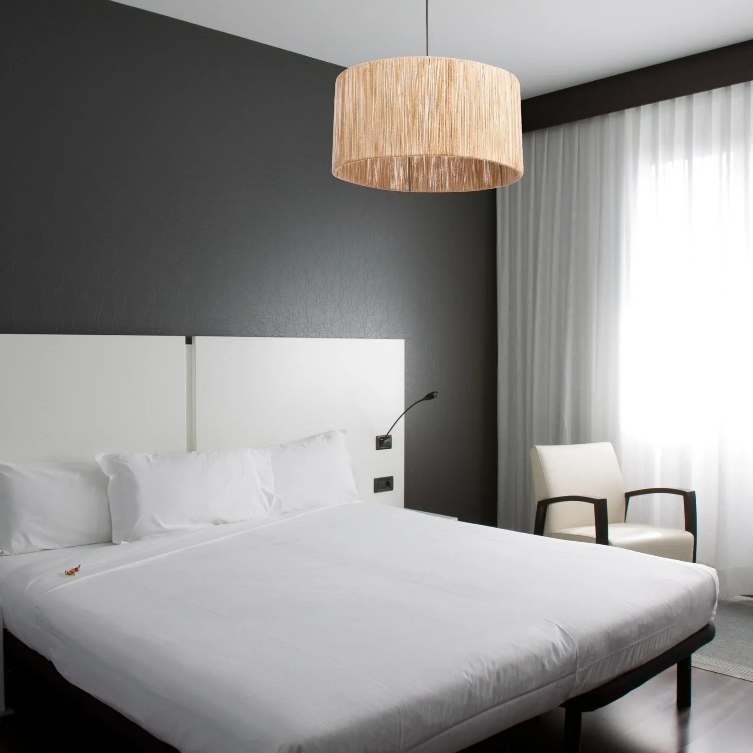 Żyrandol bębnowy CANE naturalny czarny - ASI_390FLH1809