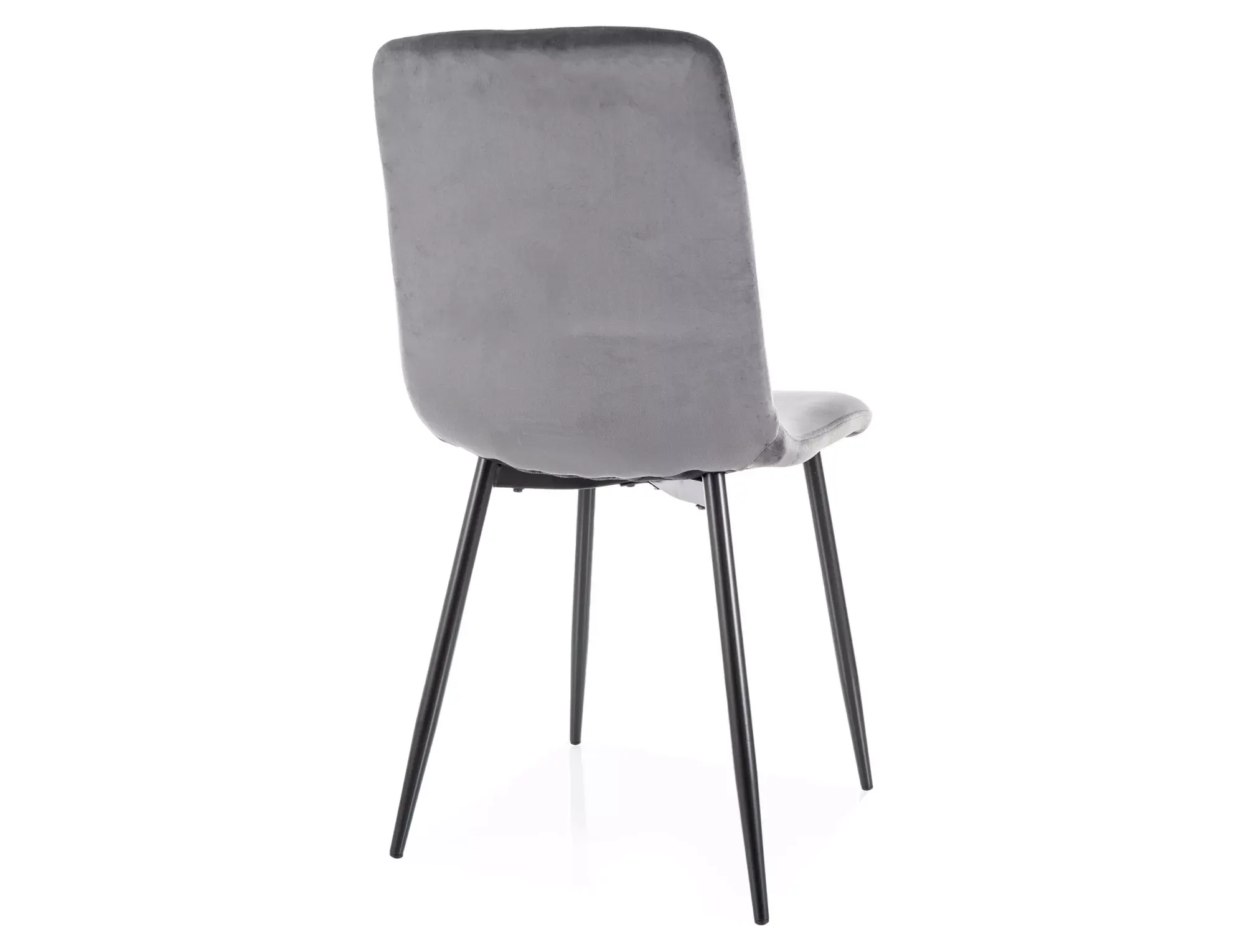 Krzesło DAREN VELVET czarny stelaż, szary BLUVEL 14 - DARENVCSZ