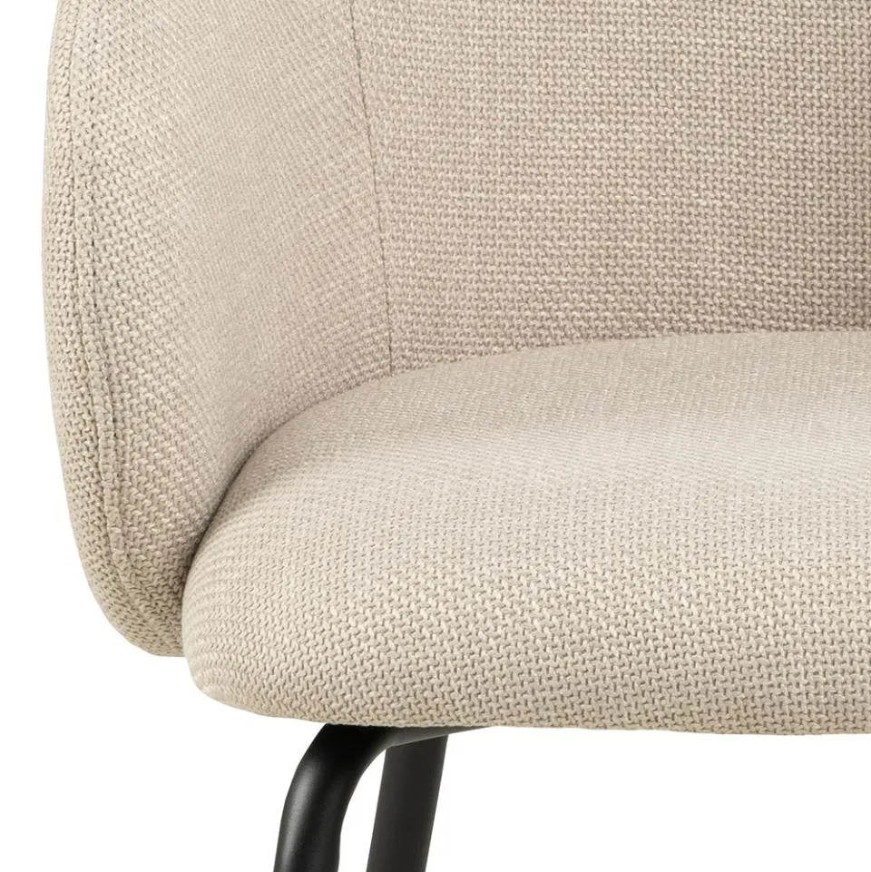 Krzesło Rolando Beżowy, Czarny ( zestaw 2 sztuk ) - 0000100815