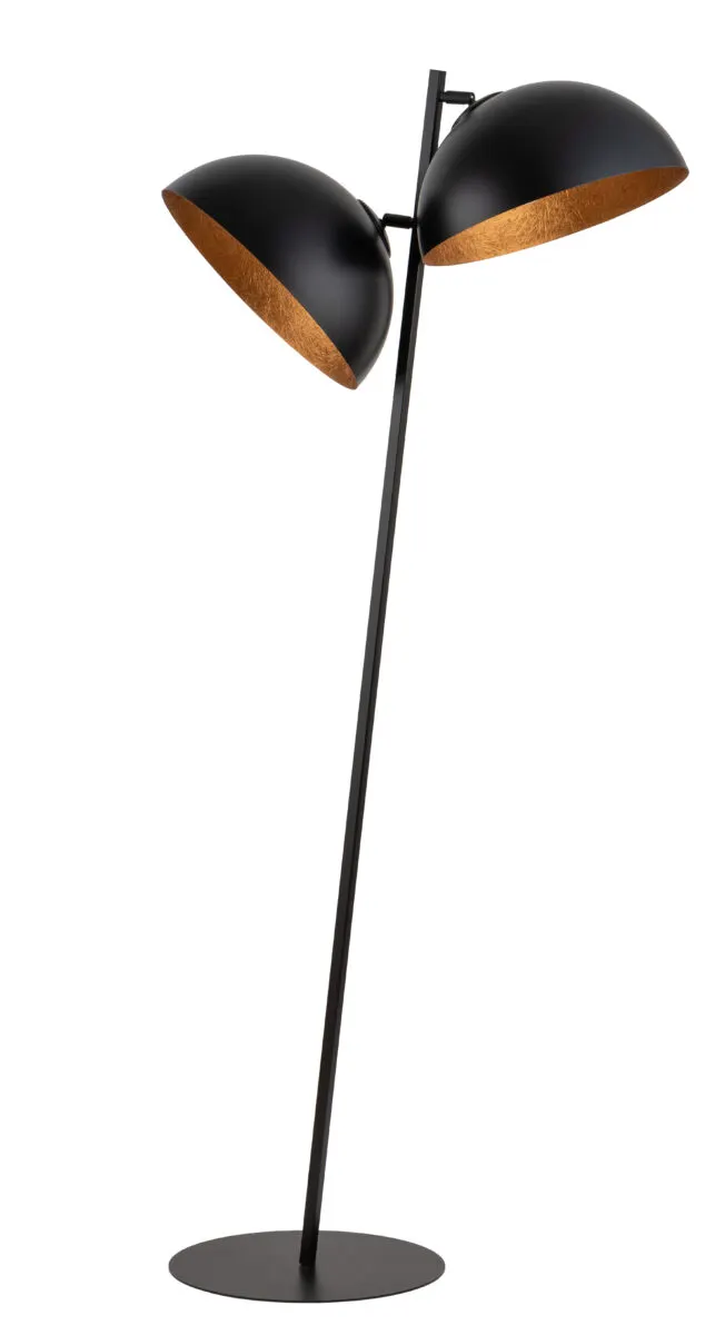 Lampa podłogowa SFERA czarno-miedziana