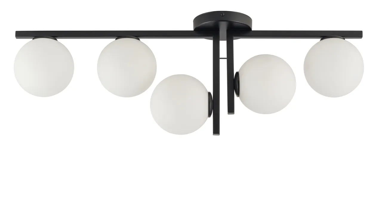 Lampa sufitowa/plafon ANDY biało-czarny