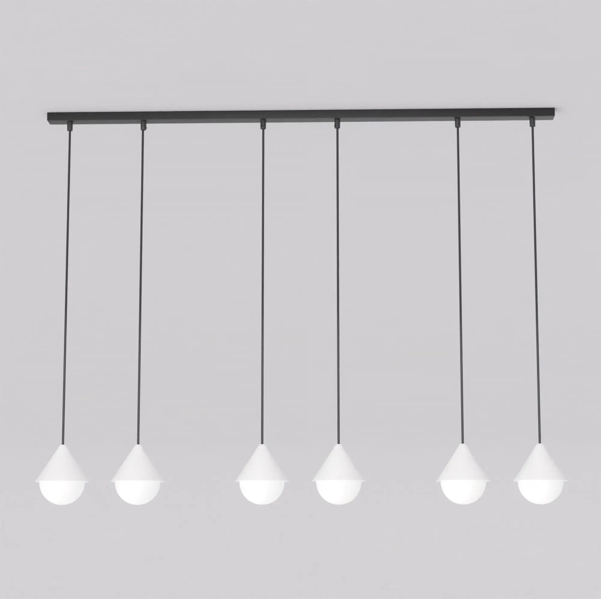 lampa wisząca, pendant, świetlówka, metalowa belka, nowoczesny design