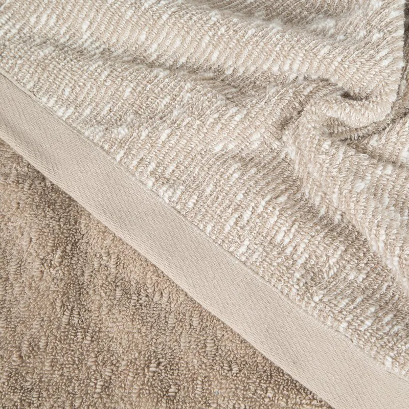 KOMPLET RĘCZNIKÓW 2 50X90 CM, 70X140 CM JASNOBRĄZOWY - EU_403539