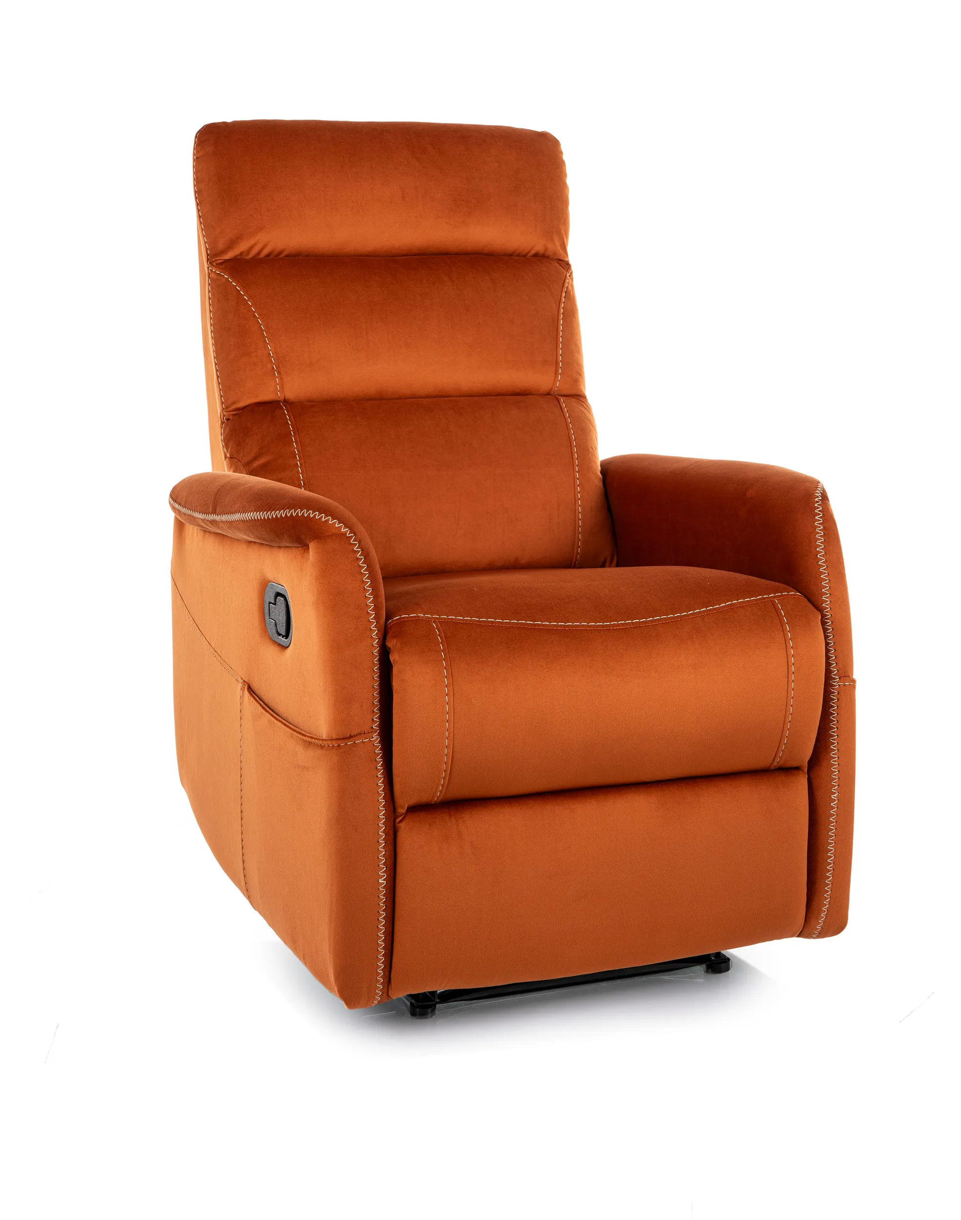 Fotel rozkładany SOLON M VELVET funkcja masażu cynamonowy Meble, Krzesło, Fotel