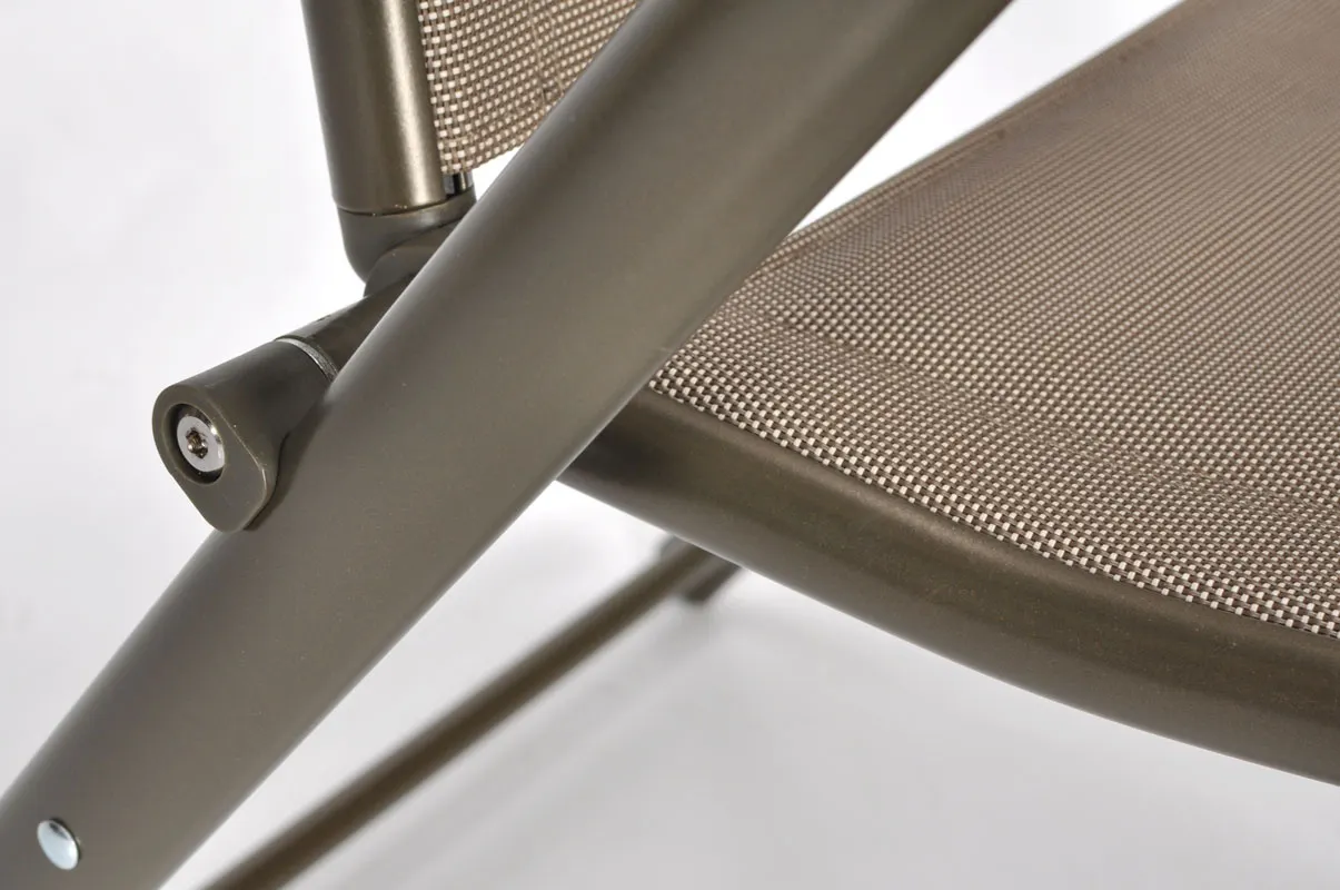 Krzesło ogrodowe składane MODENA aluminiowe brązowe - FE5906948105355