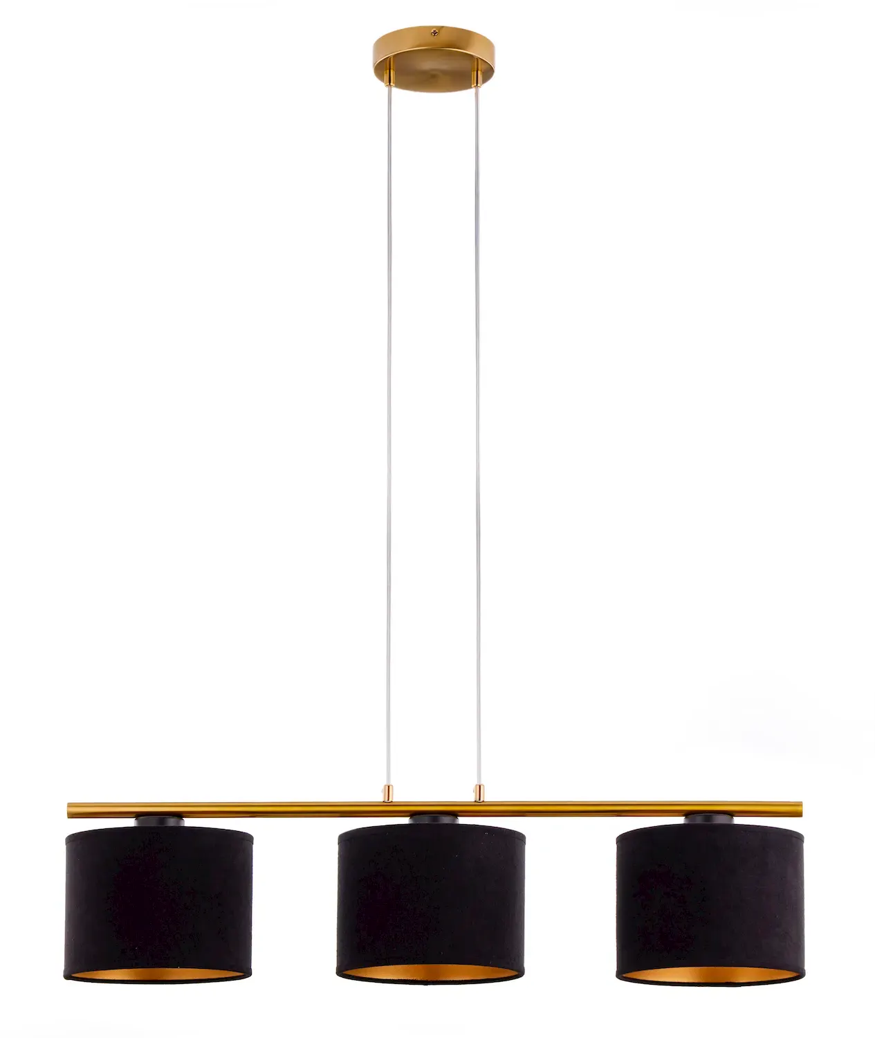 Lampa wisząca ARIEL 3 złoty szczotkowany czarny