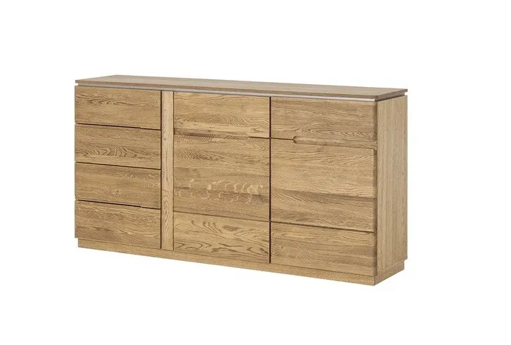 Komoda 2-drzwiowa z 4 szufladami MONTENEGRO 45 drewniana dąb rustical 163x87x42cm