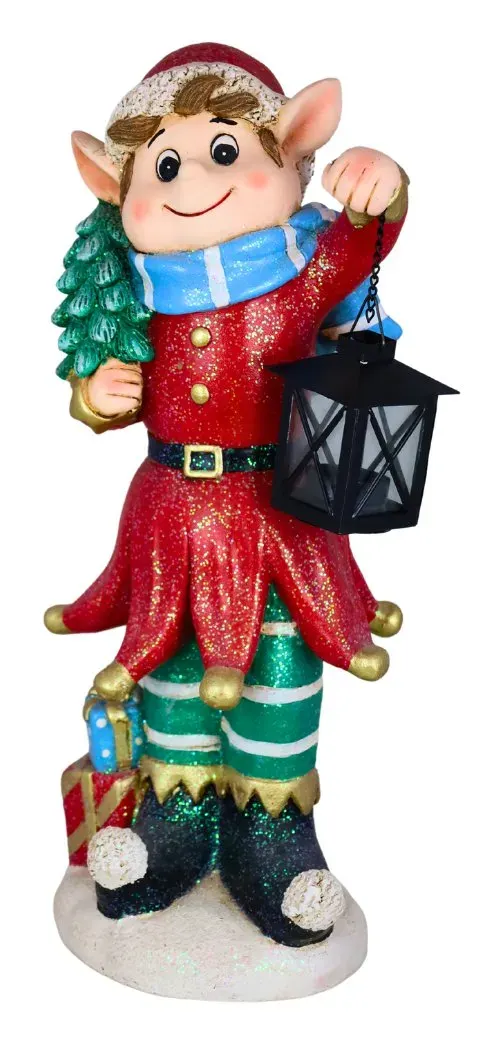 ELF ceramiczny Z LATARNIĄ wielokolorowy