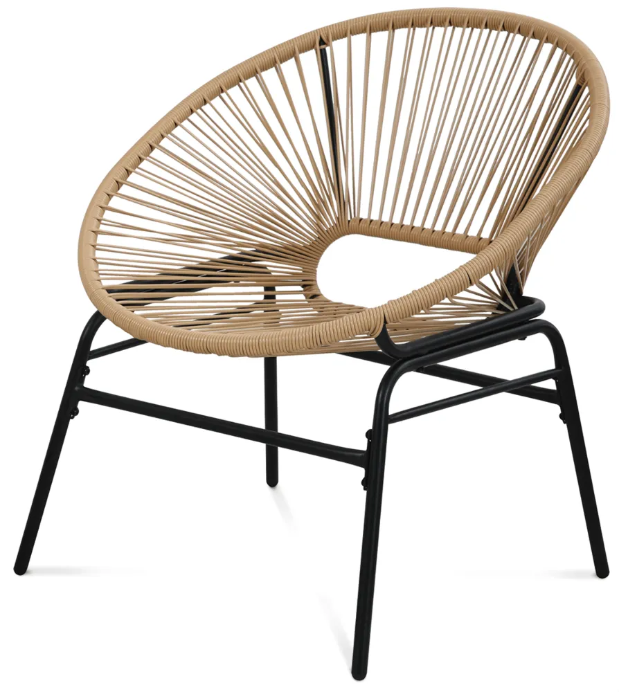 Zestaw mebli ogrodowych MAYA 2 krzesła + stolik beżowy technorattan - FG001534