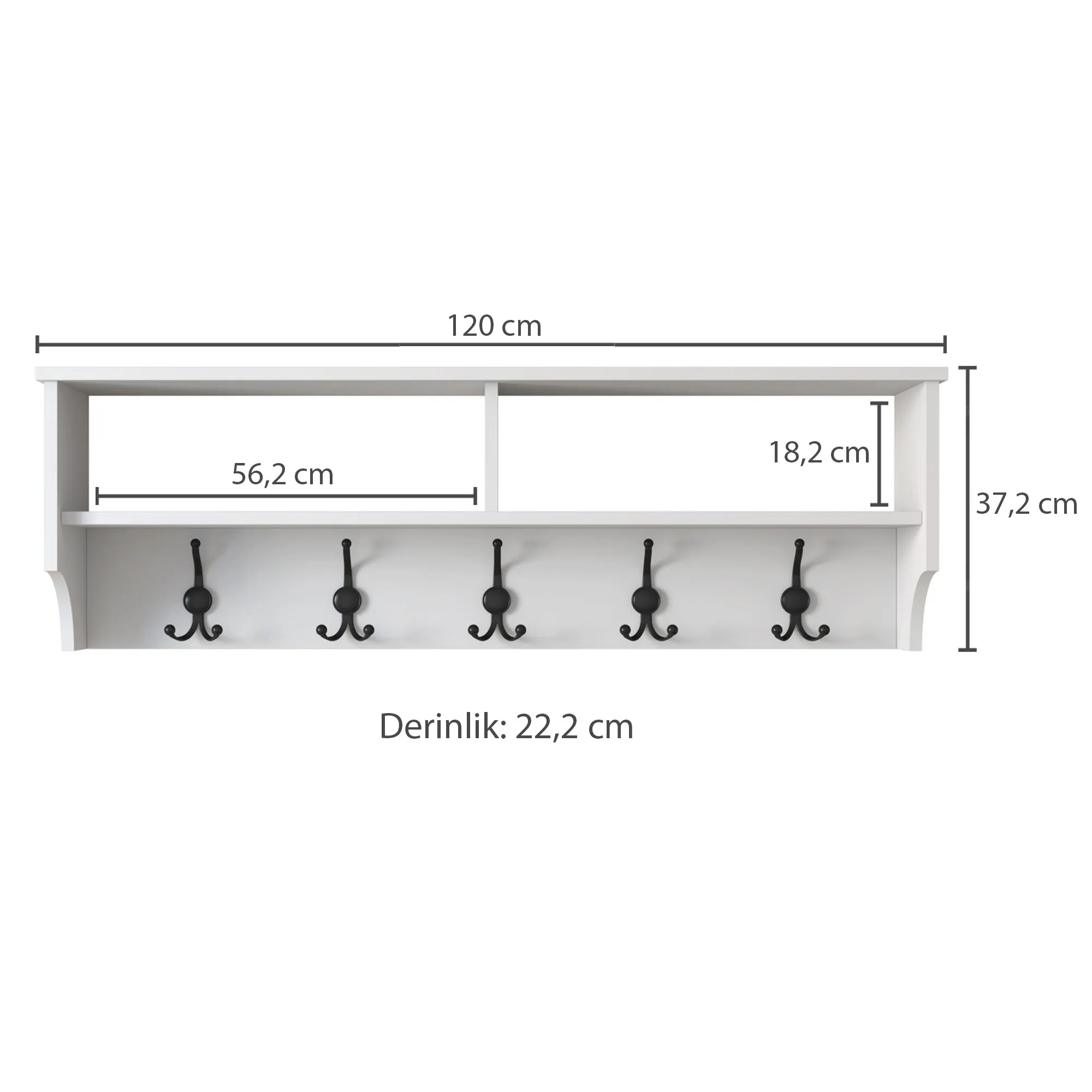 image /hanging rack, coat rack, hooks, wall shelf, hallway storage