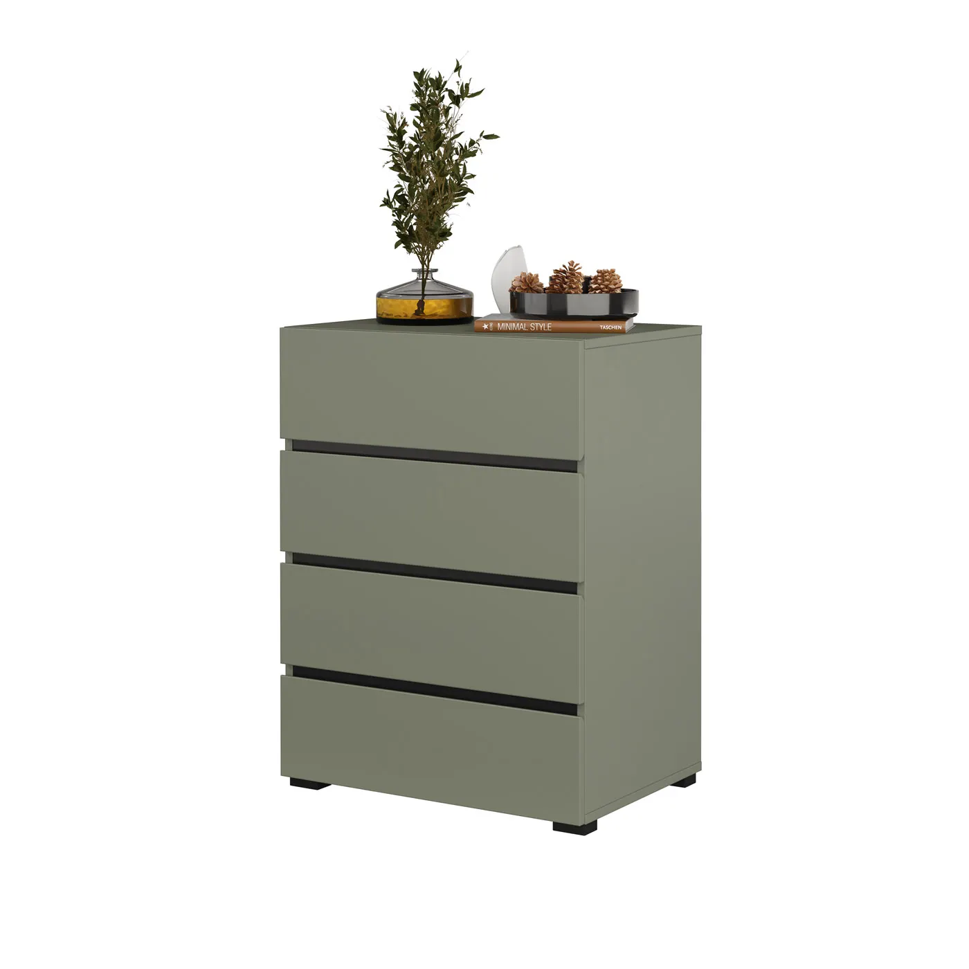 Komoda z szufladami CROSS 60 cm zielona - 24GWMY27