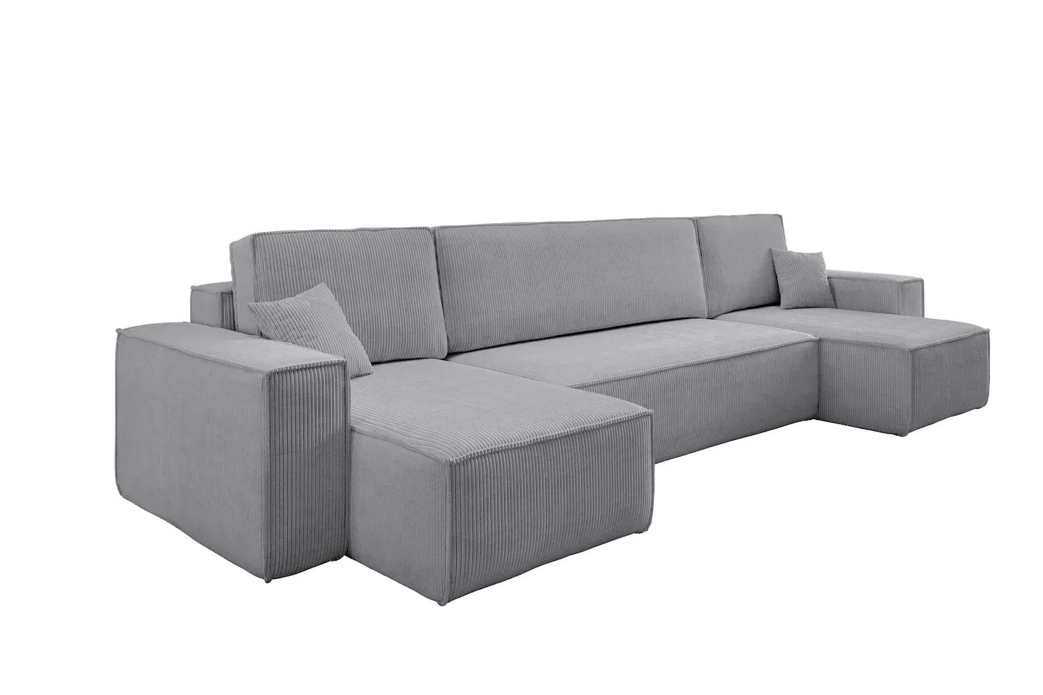 Narożnik uniwersalny KARL U rozkładany tkanina Poso 110 jasnyszary