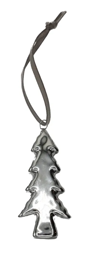 Zawieszka ceramiczna CHOINKA srebrna