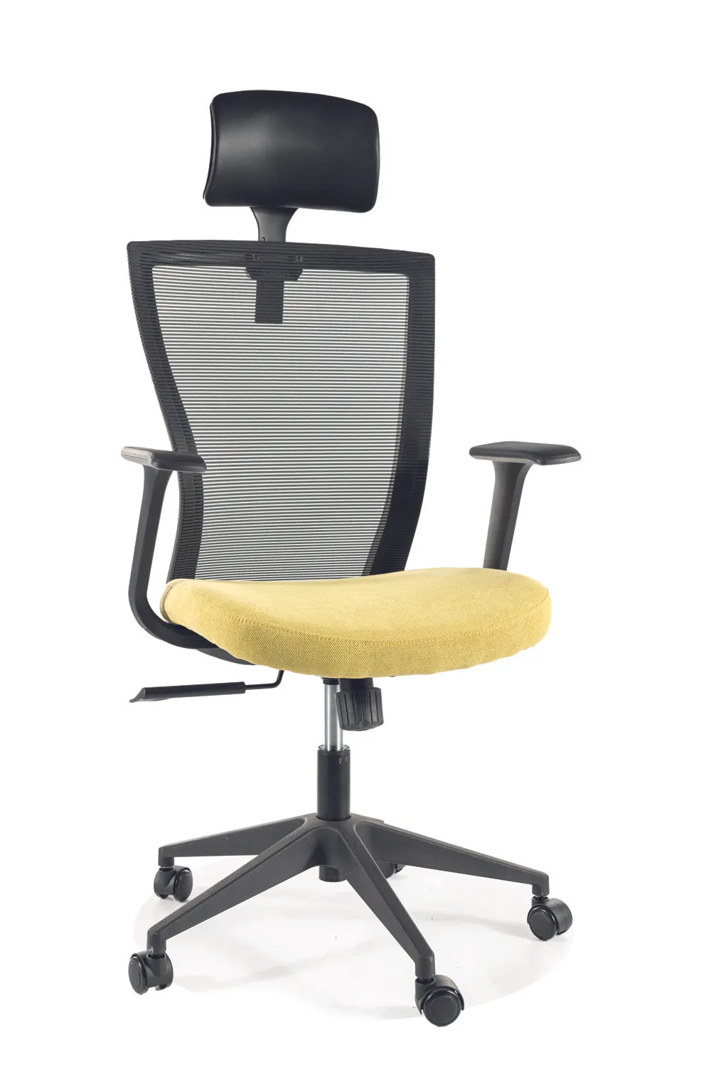 Fotel obrotowy Q-328H, TILT, regulowany zagłówek, multiblock, czarny, zielony