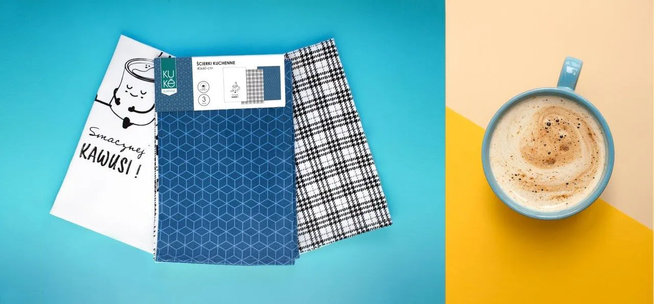 Ścierka zestaw 3 szt. KUKE 004 kawusia 40x60 wielokolorowy - FARO_25577