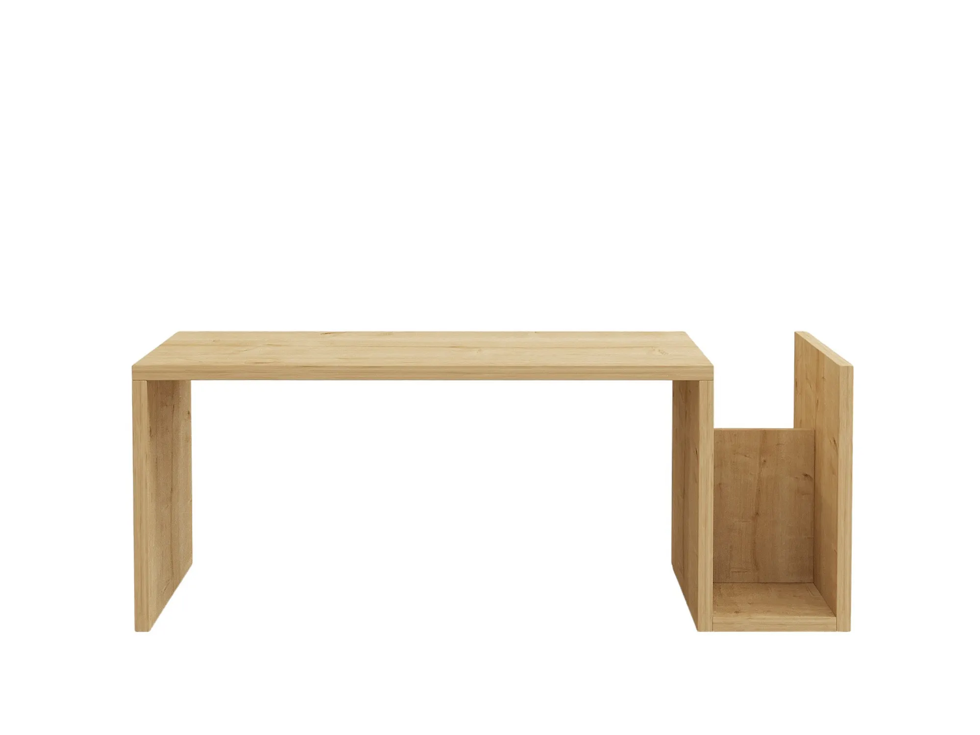 Stolik kawowy drewniany z dolną półką MEMO 87x50x32 kolor dąb sapphire