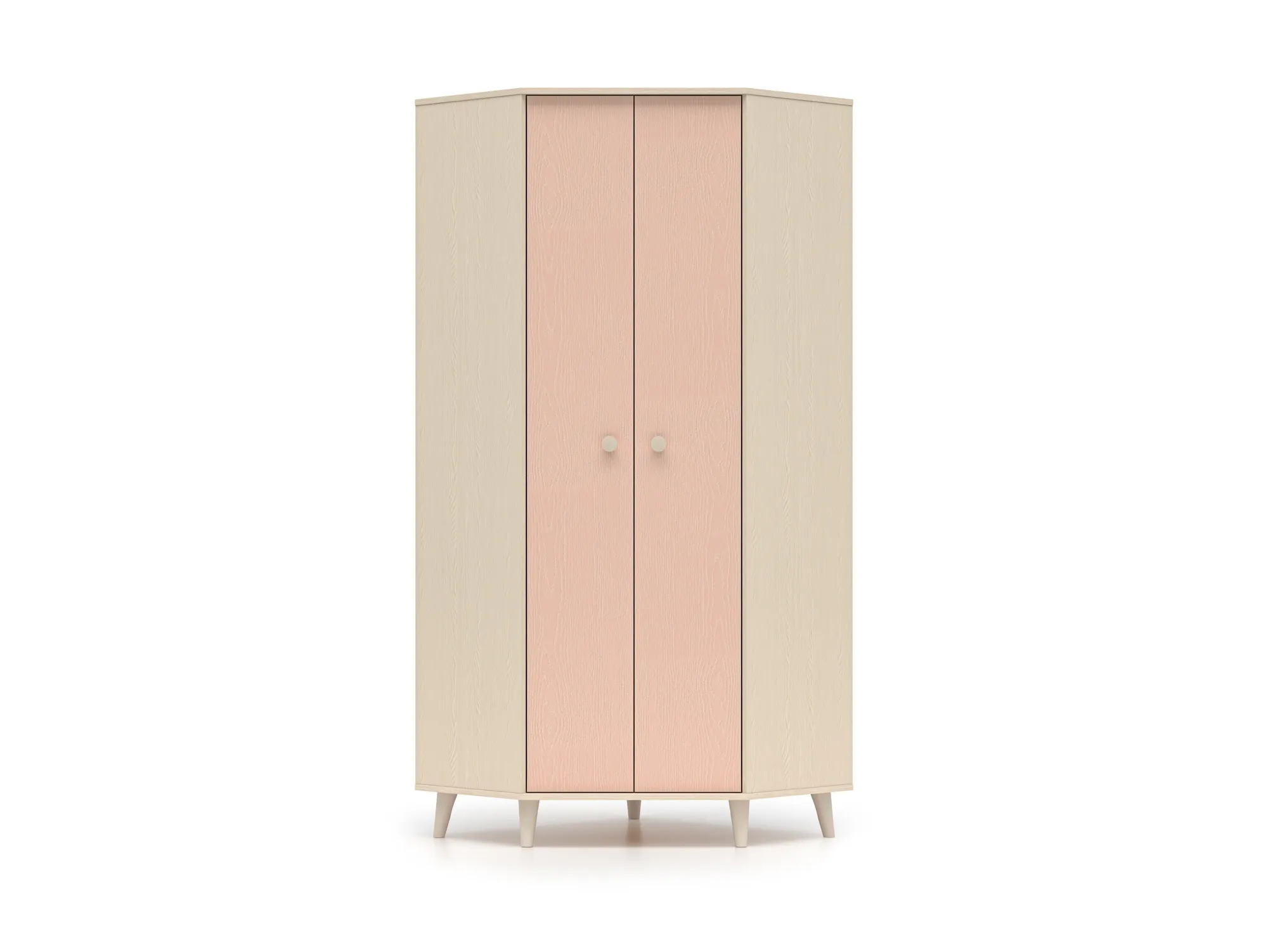 Szafa narożna 2-drzwiowa MEVEL 01 piasek pustyni, różowy - 1MEVE01-001