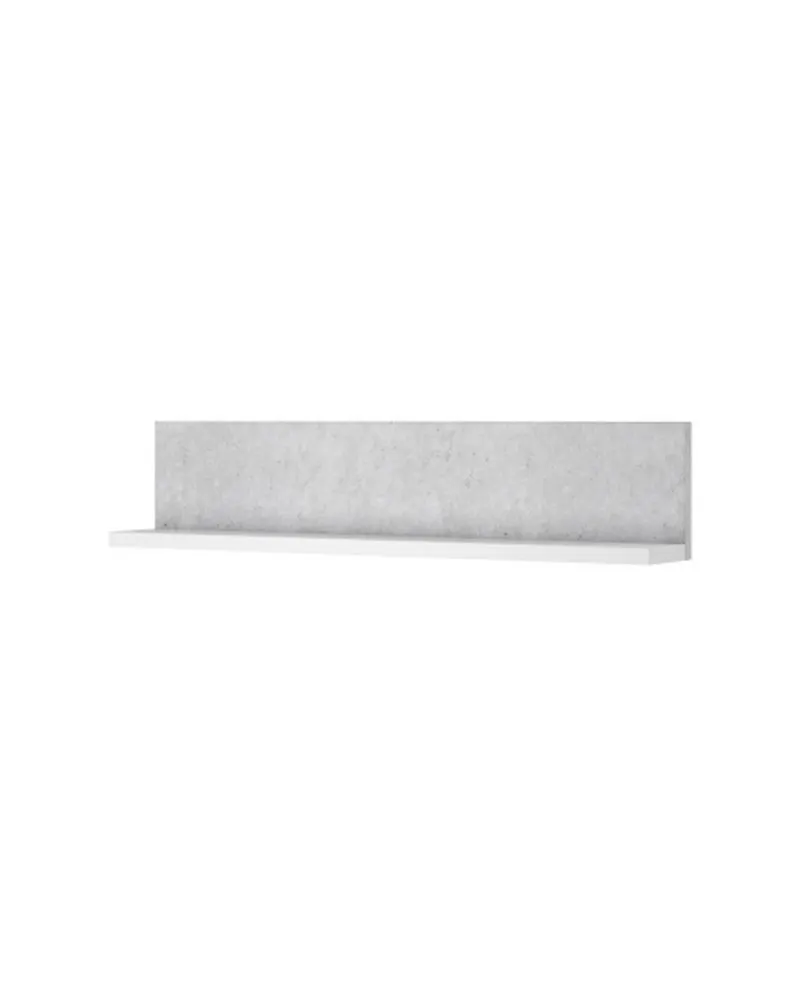 Półka wisząca BOTA 1 beton biała 150x32x24cm