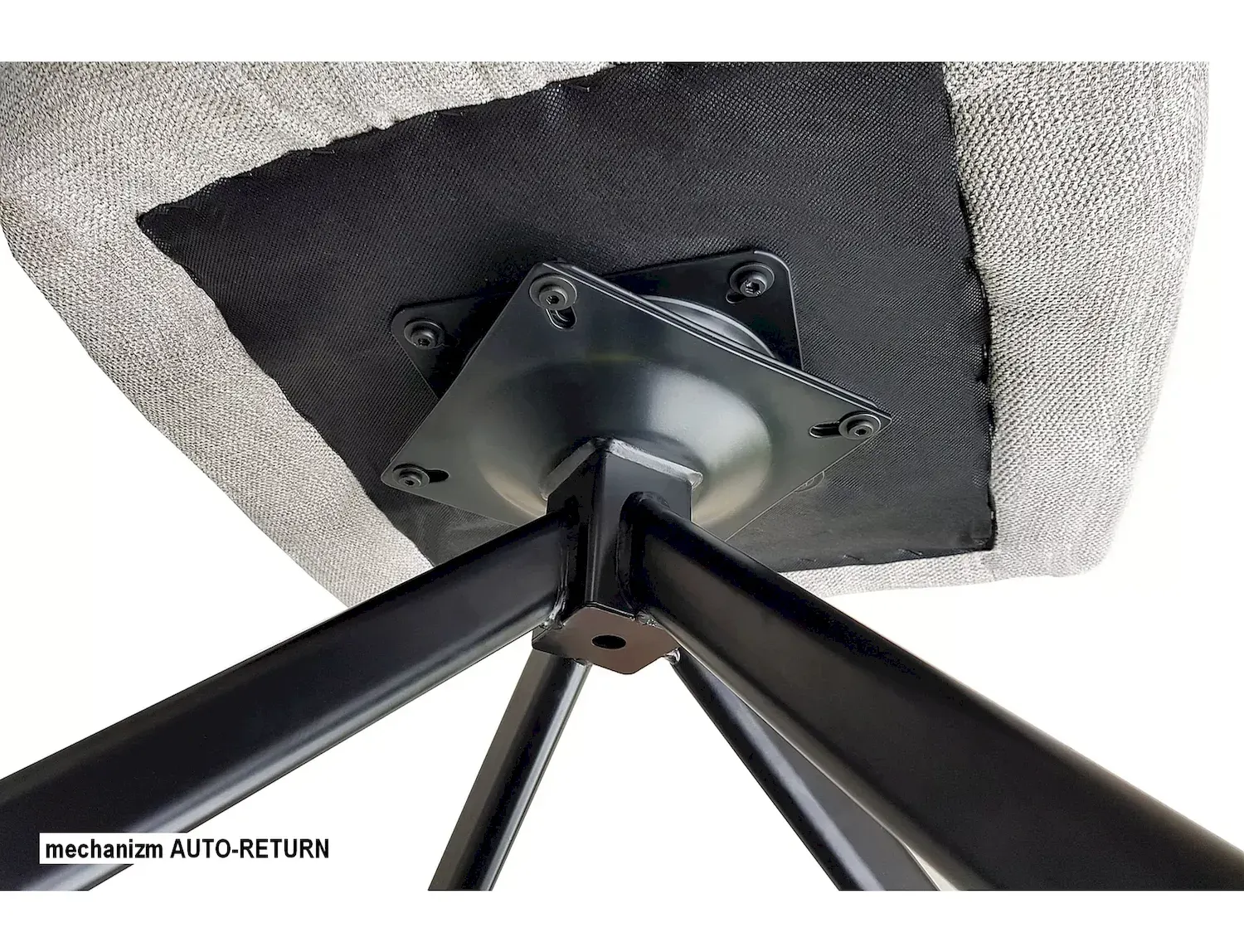 Krzesło obrotowe 180° AZALIA BREGO 07 szary metalowe nogi - AZALIABRCSZ