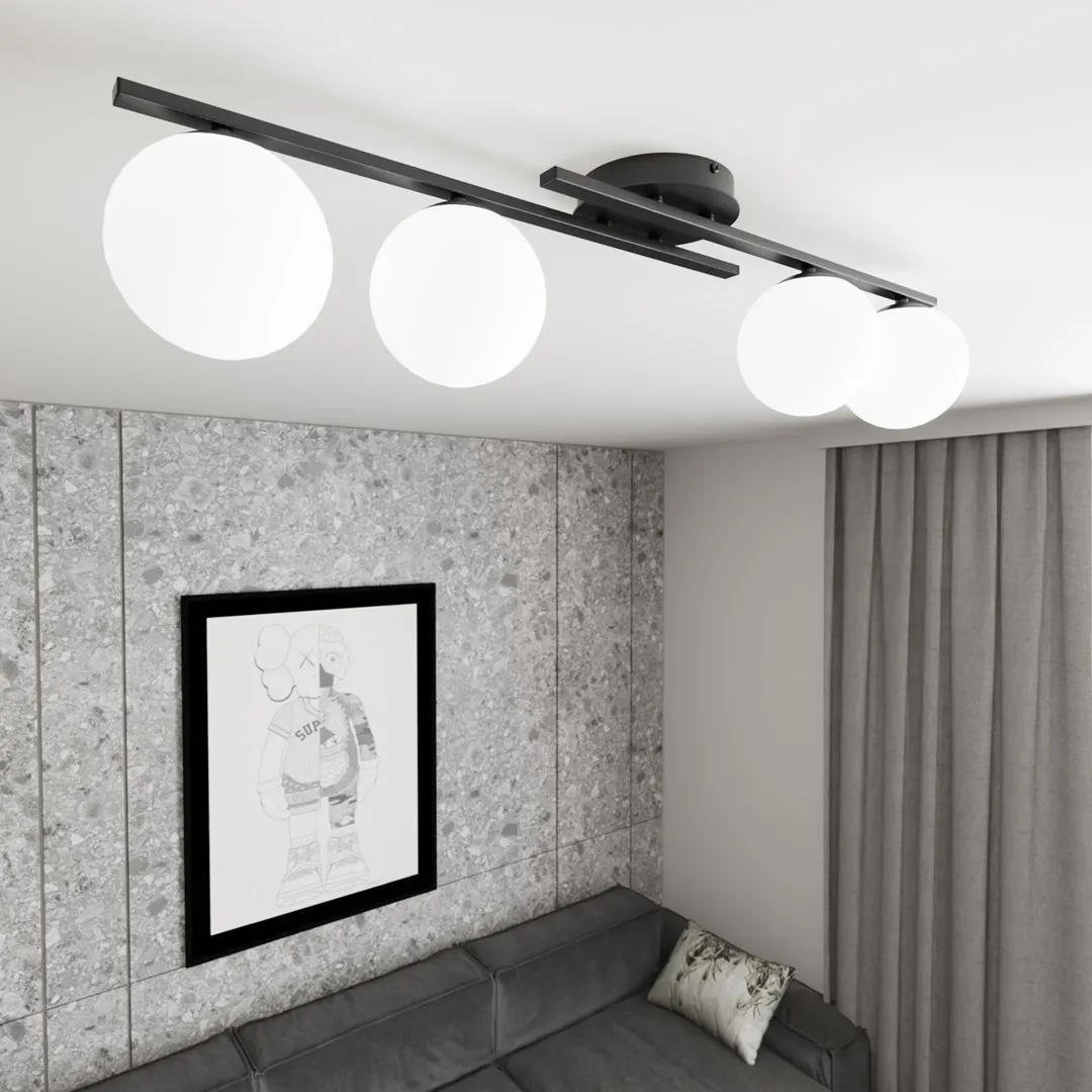 Lampa sufitowa kule KAIRO 4 BL OPAL