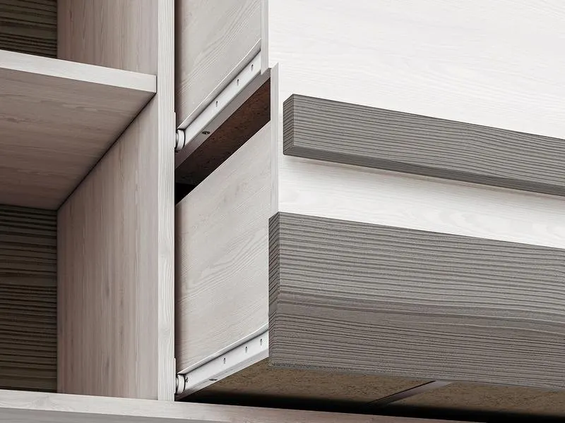 Komoda 2-drzwiowa z szufladami BLANCO 06 sosna śnieżna 165 cm - 1BLAN06-001