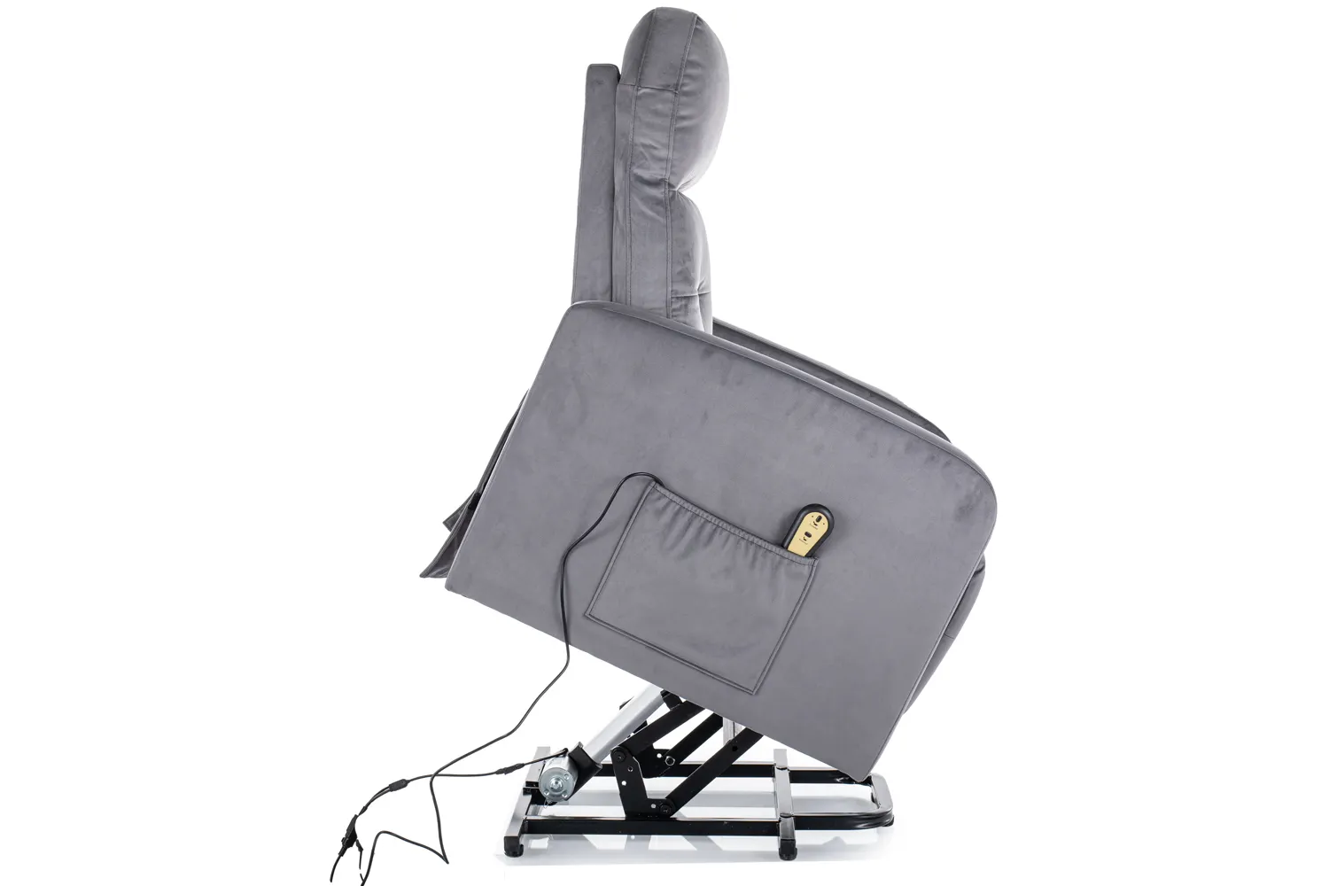 Fotel rozkładany z funkcją pionizacji OTUS II VELVET szary 14 - OTUSIIVSZ