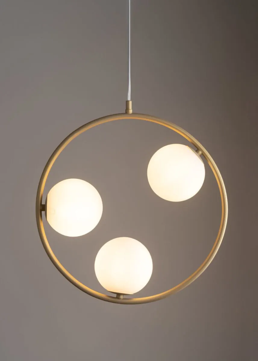 Lampa wisząca AQUA 3 biało-złota - SI_33415