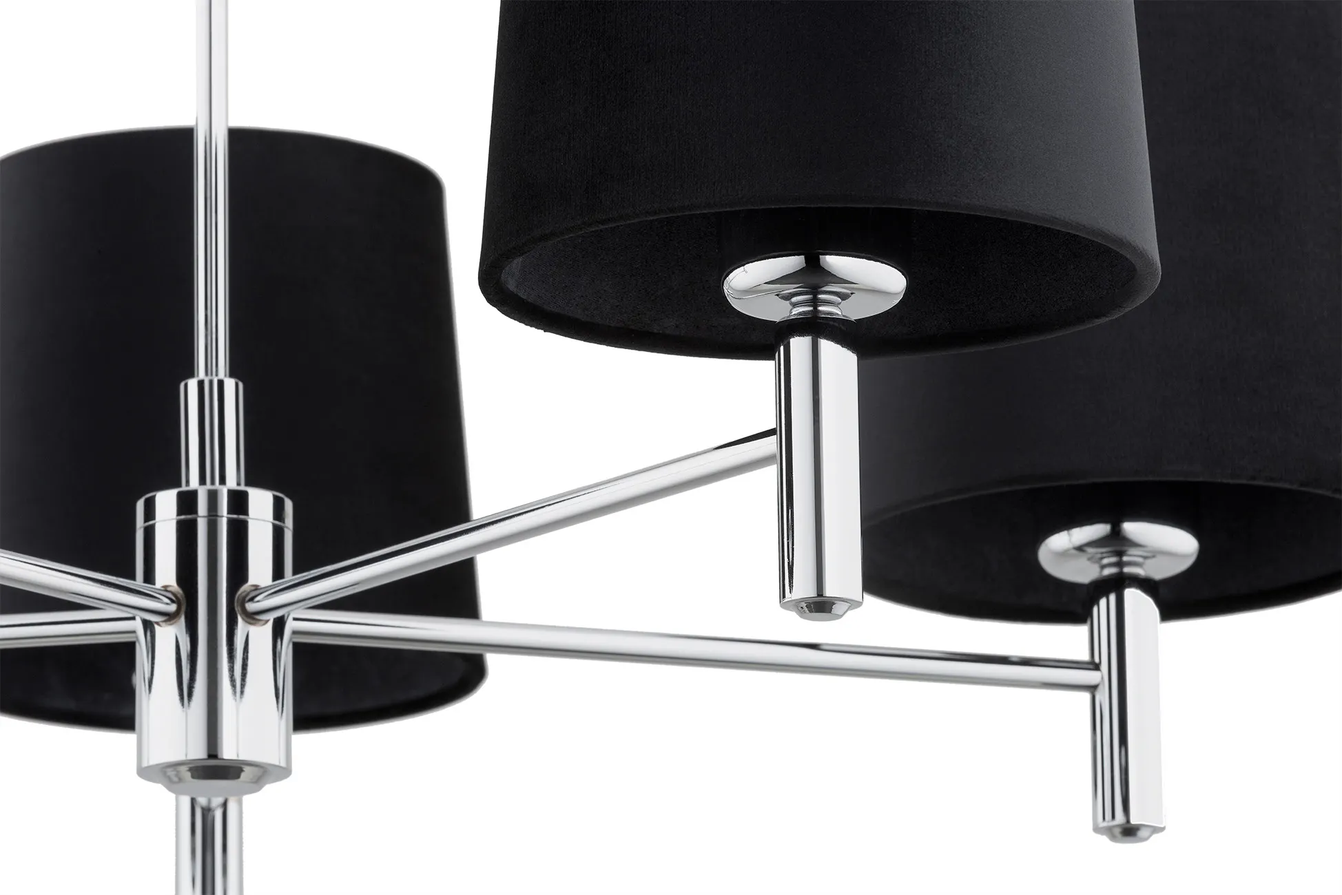 Żyrandol BOLZANO PLUS metalowy chromowany czarny 71x63cm - 2104