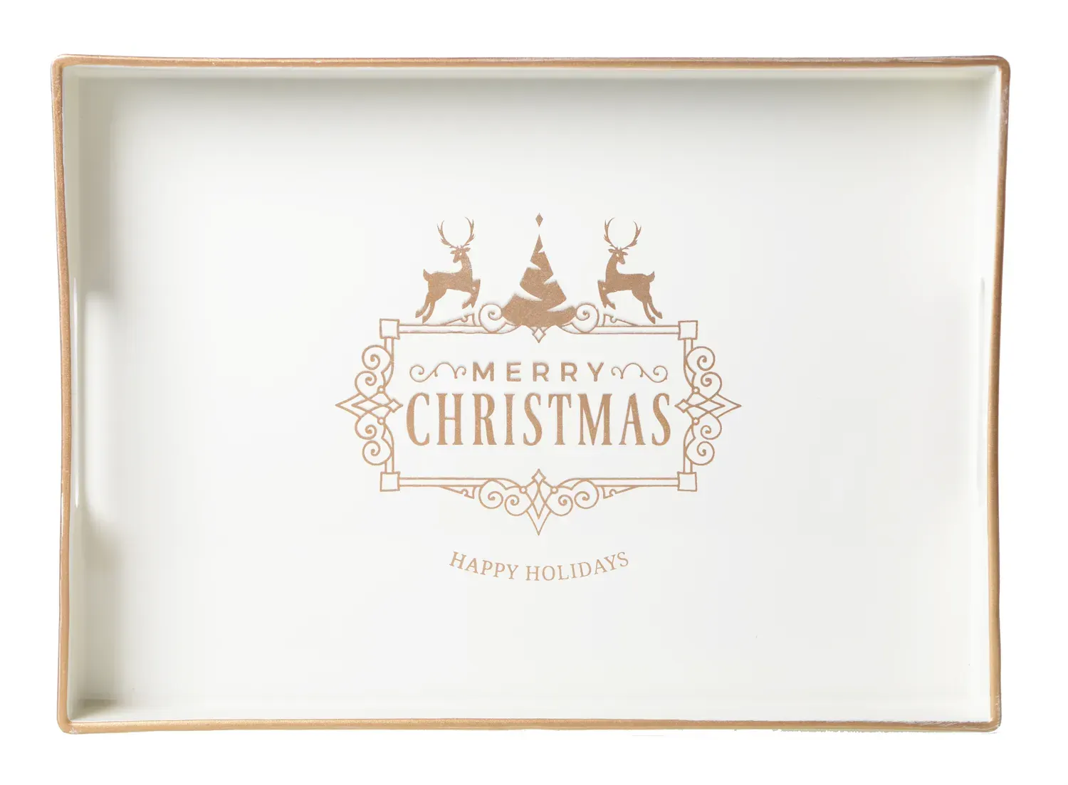 Taca ZE ZŁOTYM NAPISEM mała 3771 biała Taca ZE ZŁOTYM NAPISEM mała 3771 biała