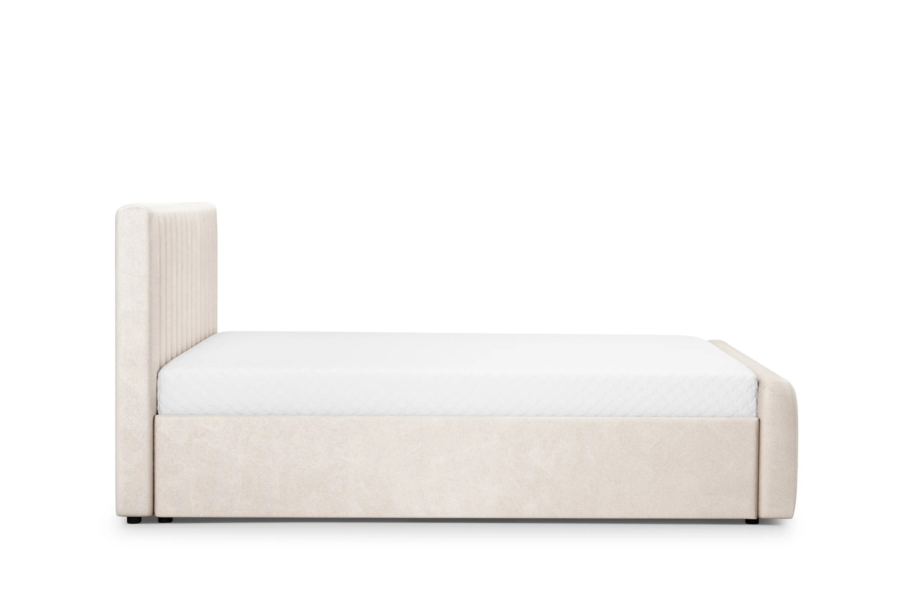 Łóżko Nicole z pojemnikiem / 140x200 / Salvador (SIC) 1 - jasnobeżowy - B_158728