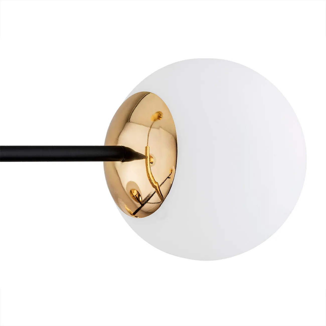 Lampa wisząca CAMERON metalowa mosiądz czarna opal 116x76cm - 5041