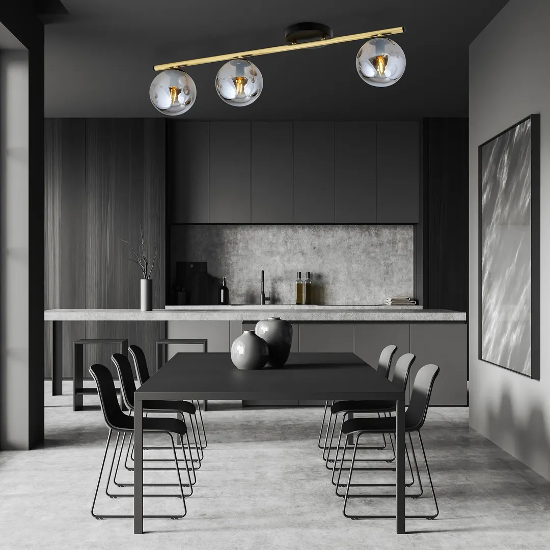 Lampa sufitowa MONZA Czarny,Złoty 1250/3 - 1250/3