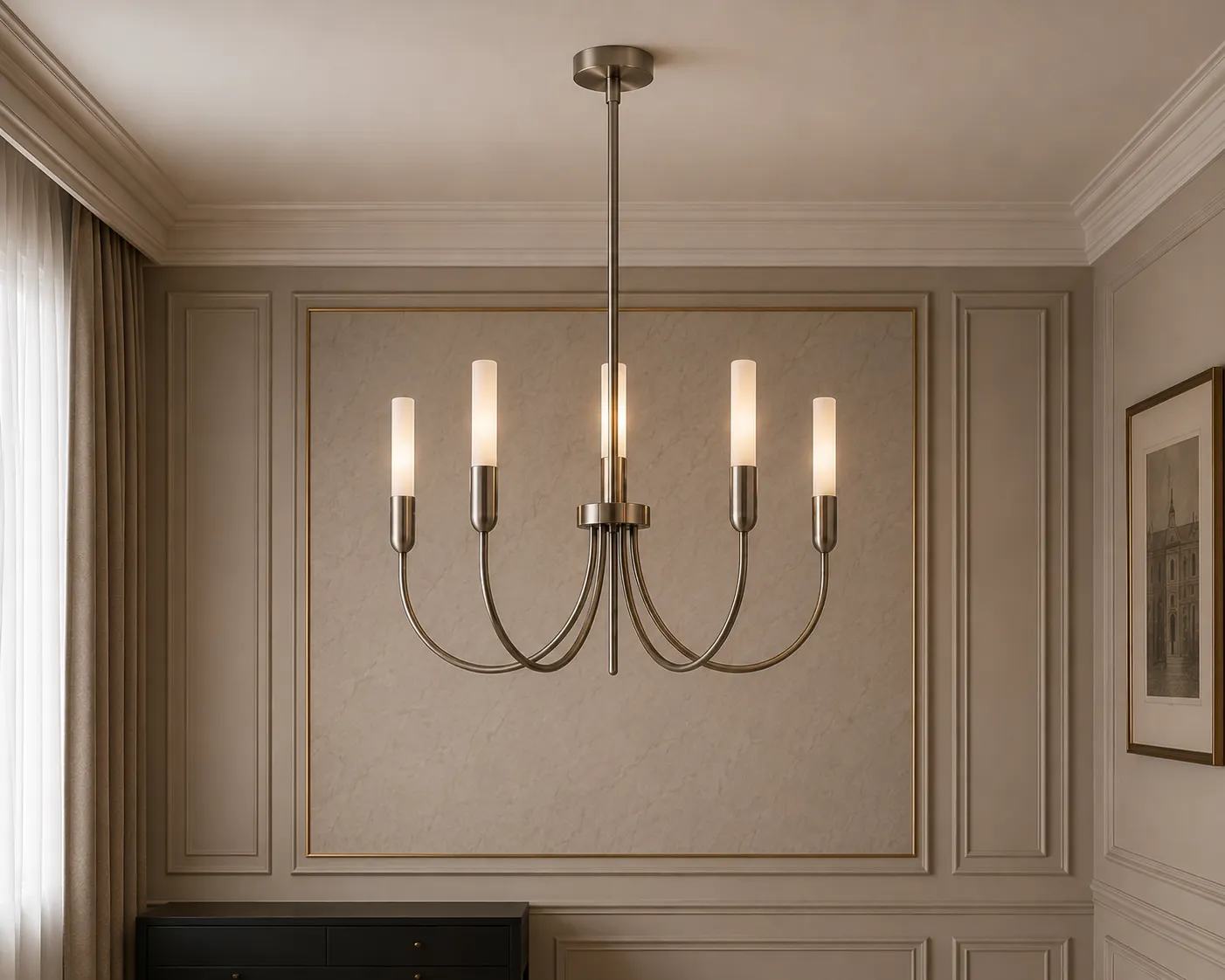image lampa wisząca, kryształowy żyrandol, metalowy żyrandol, szklane klosze, nowoczesny design