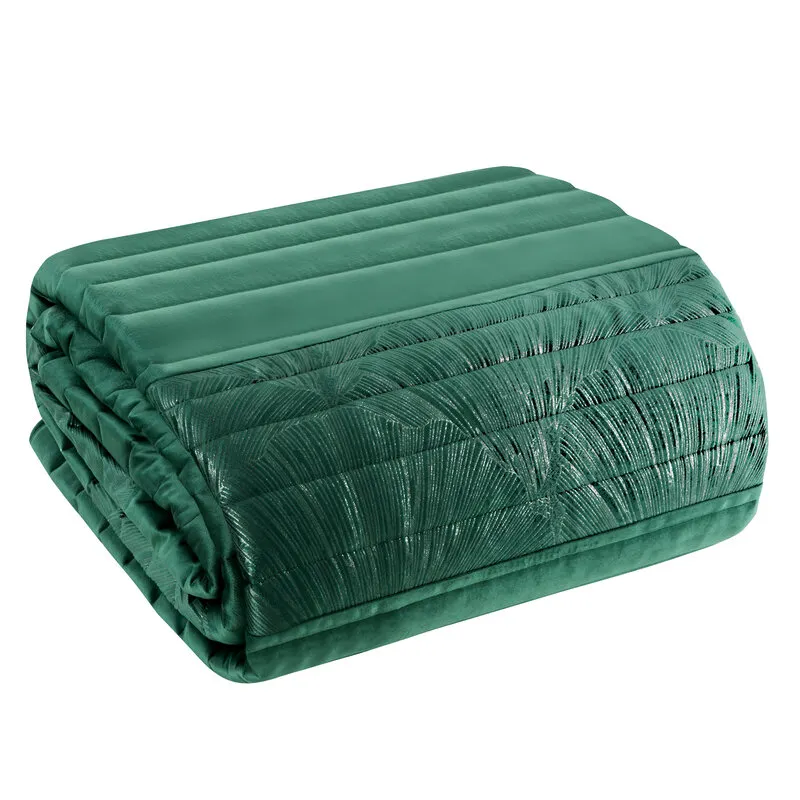 Narzuta pikowana FRIDA 2 220 X 240 cm Ciemnozielony Narzuta pikowana FRIDA 2 220 X 240 cm Ciemnozielony