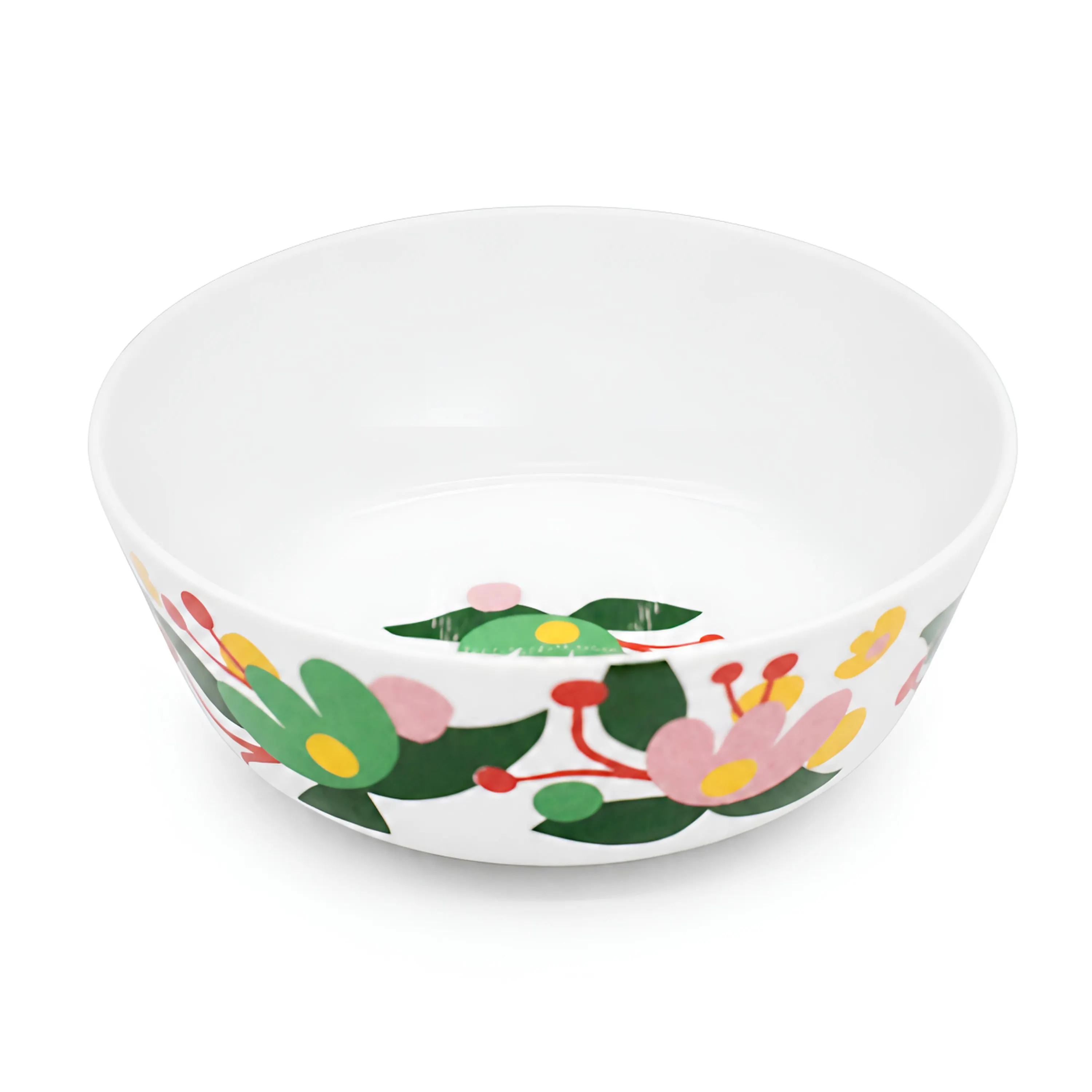 miska, bowl, ceramic, floral, white