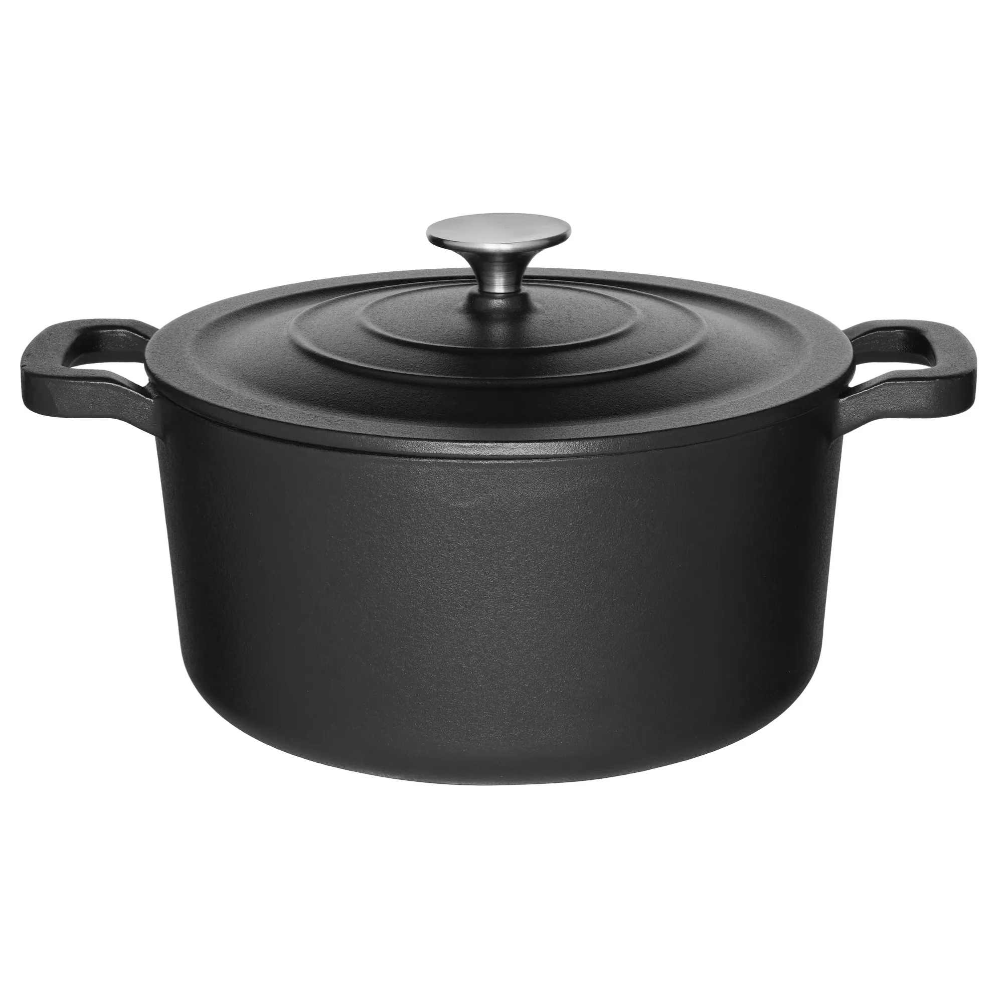 MAKU ŻELIWNY GARNEK 5,2 L 24 CM garnek, czarna, stalowy, pokrywka, duży